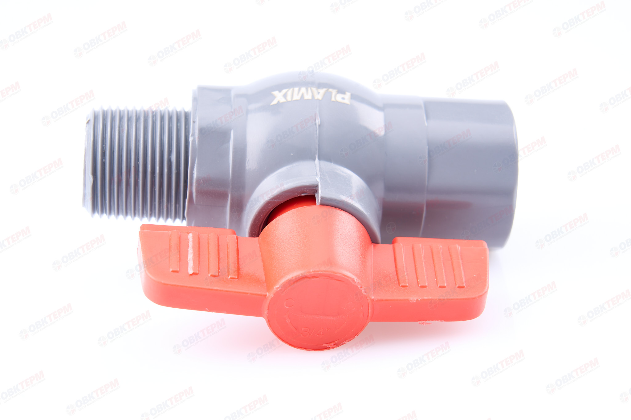 Кран  шаровый пластиковый     3/4"  ВН (серый)  PLAMIX  (160шт) - Изображение №4