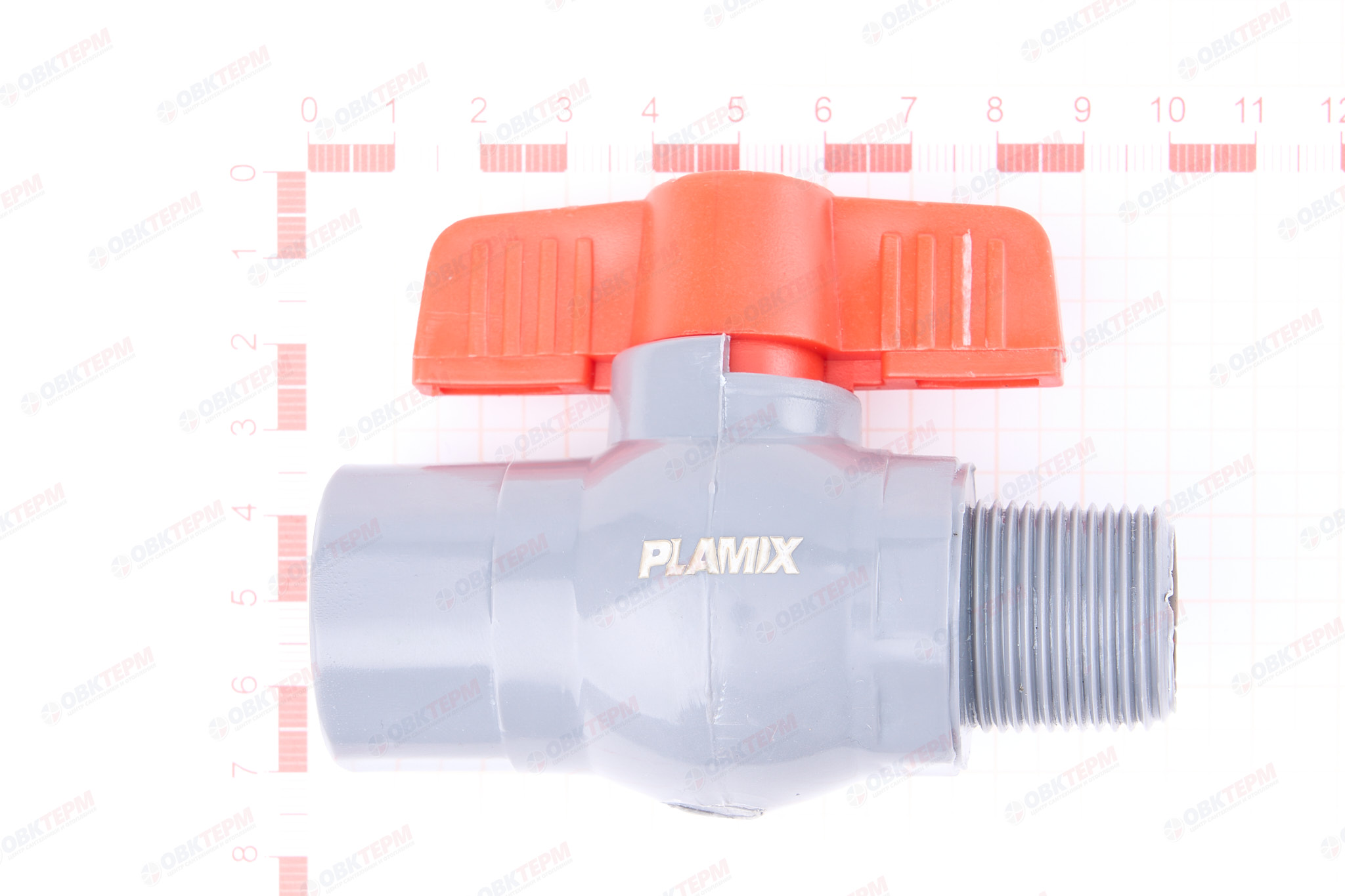 Кран  шаровый пластиковый     3/4"  ВН (серый)  PLAMIX  (160шт) - Изображение №5