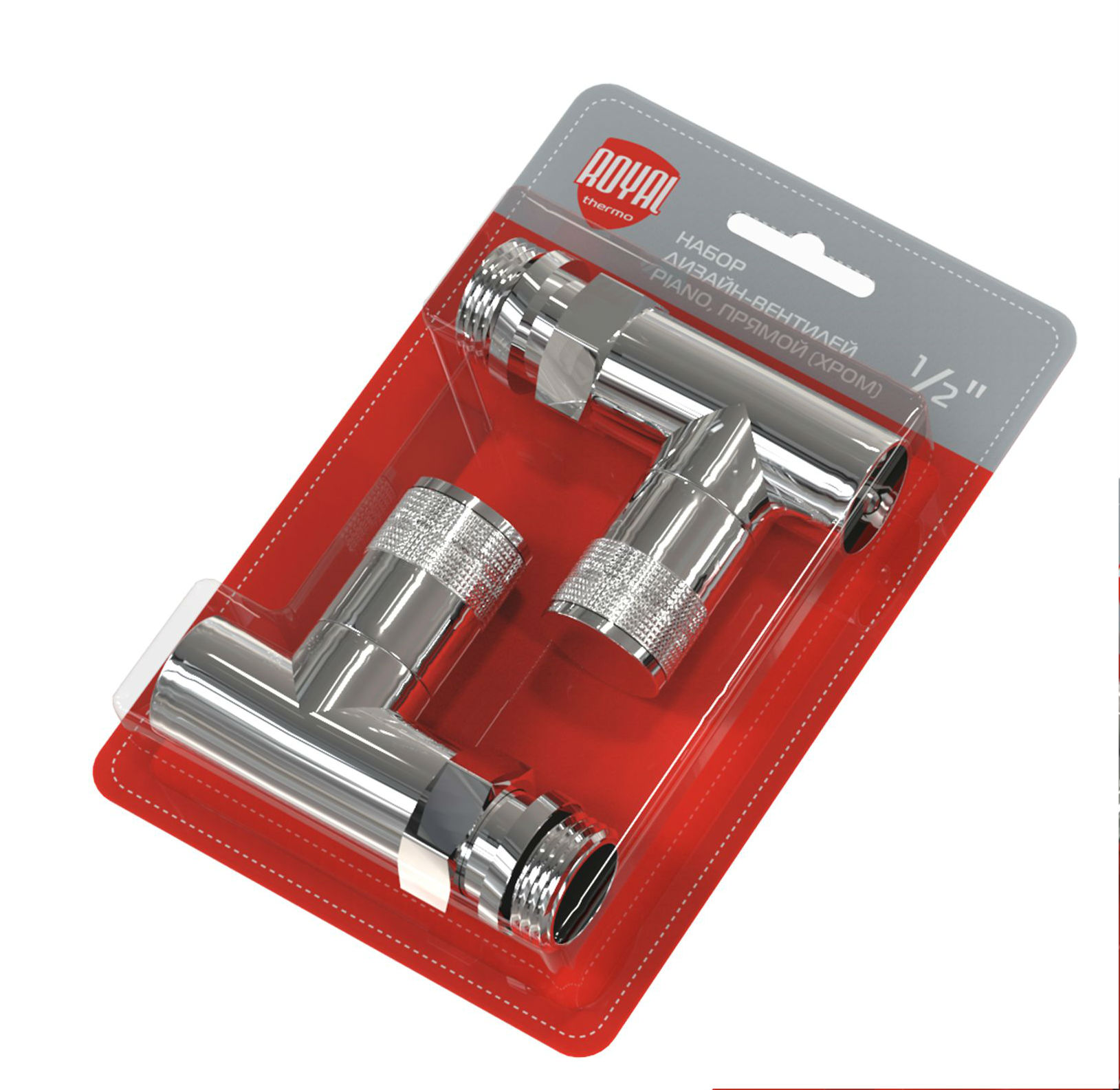 Вентиль ручной регулировки прямой, PIANO (хром) 1/2"  Royal Thermo - Изображение №4