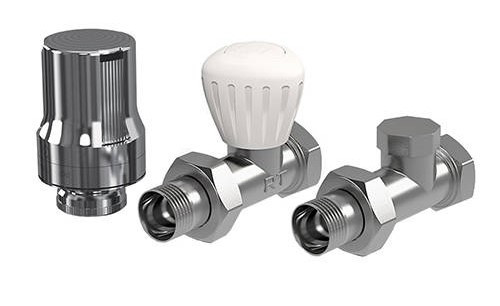 Набор термостатический прямой DE LUXE (хром), 1/2"  Royal Thermo - Изображение №1