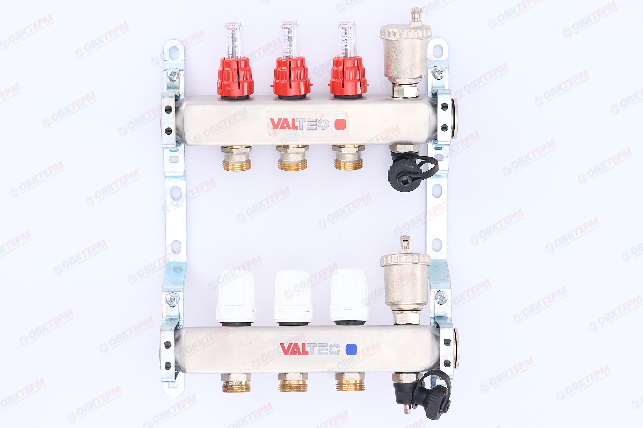 Коллект. БЛОК  Valtec НЕРЖ в сборе 1* 3 вых. Еврок.3/4 - Изображение №1