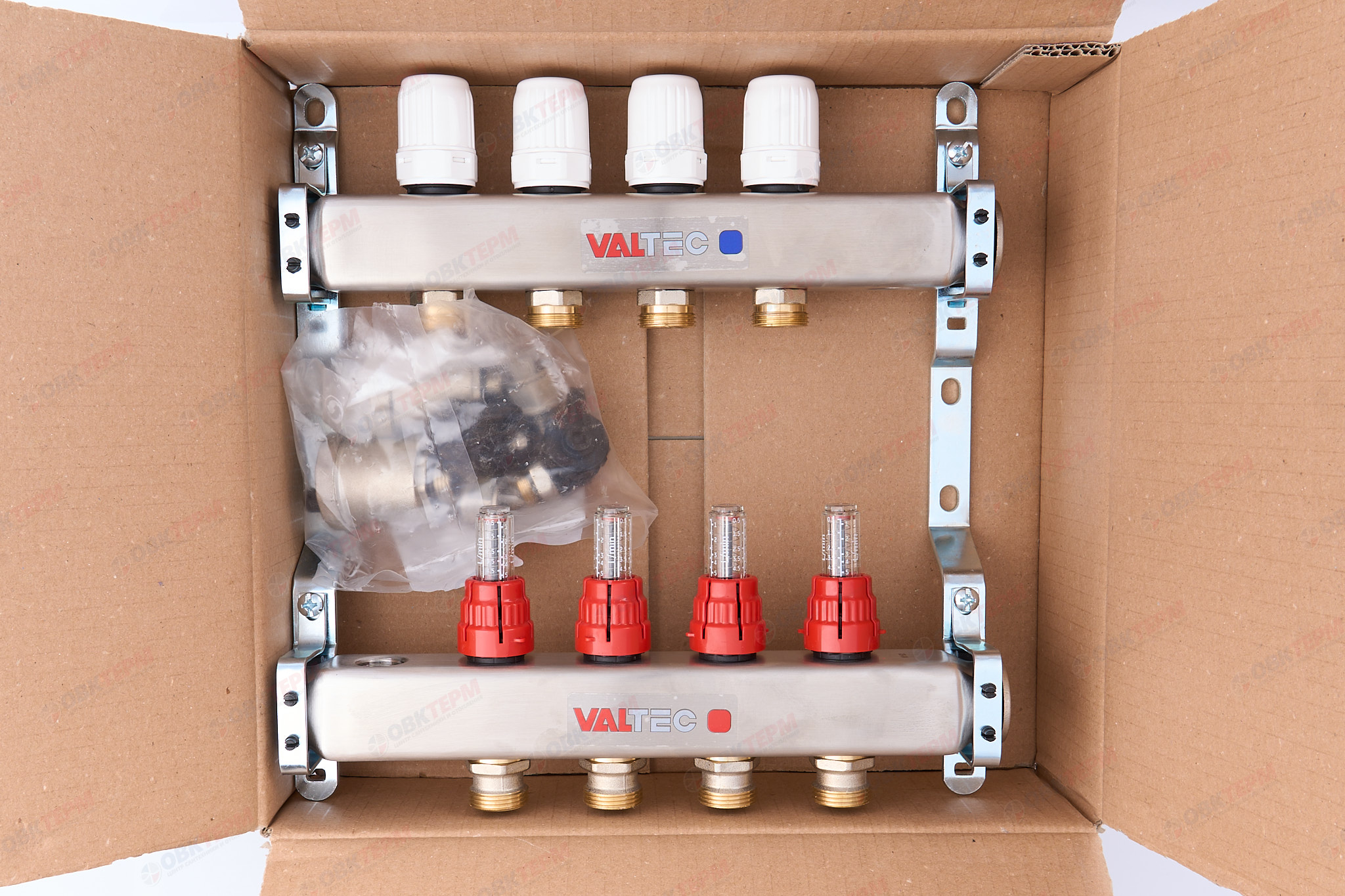 Коллект. БЛОК  Valtec НЕРЖ в сборе 1* 4 вых. Еврок.3/4 - миниатюра №12