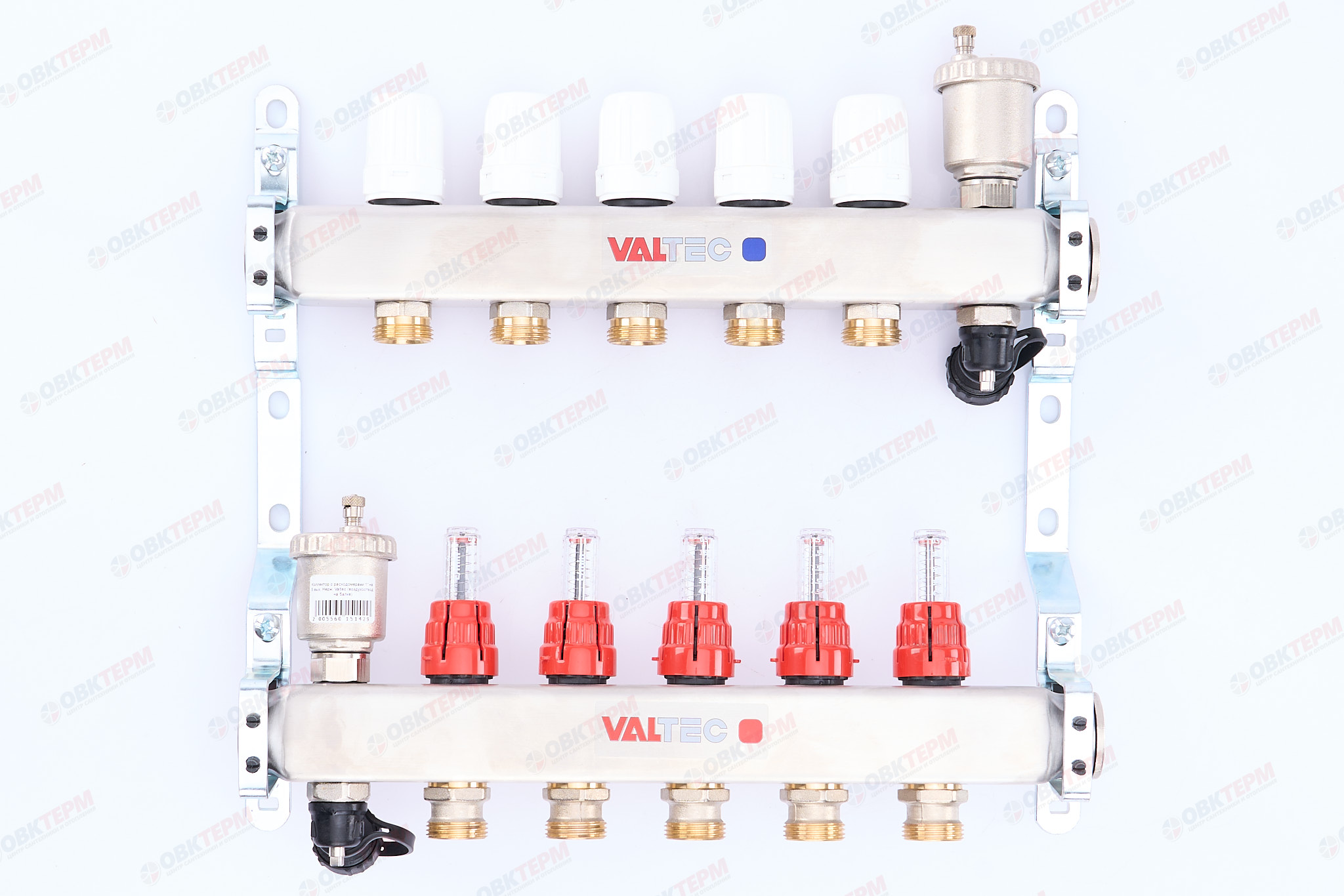 Коллект. БЛОК  Valtec НЕРЖ в сборе 1* 5 вых. Еврок.3/4 - Изображение №1