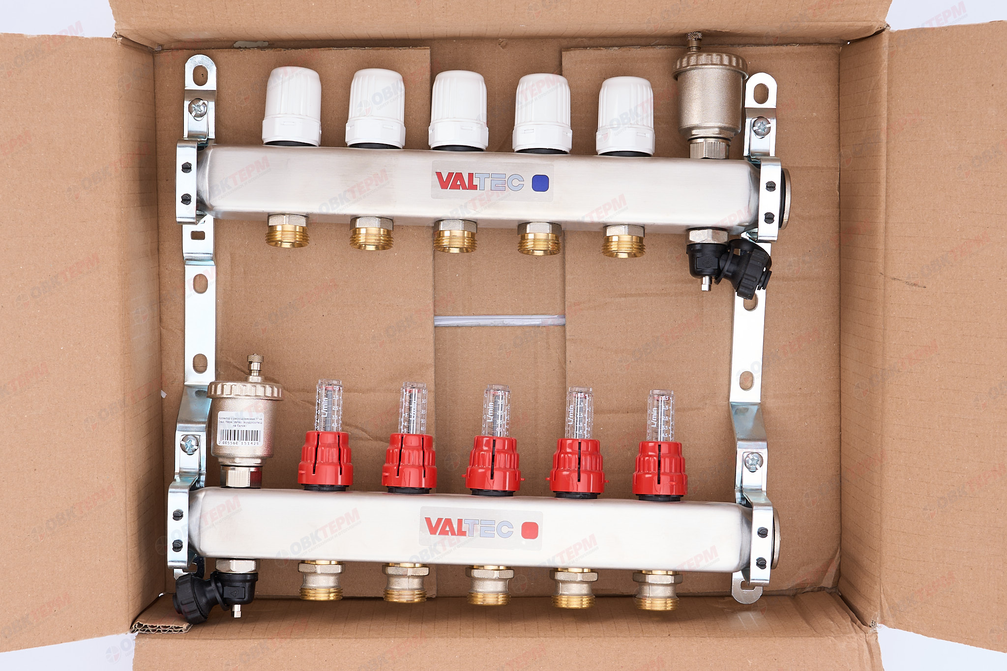 Коллект. БЛОК  Valtec НЕРЖ в сборе 1* 5 вых. Еврок.3/4 - миниатюра №7