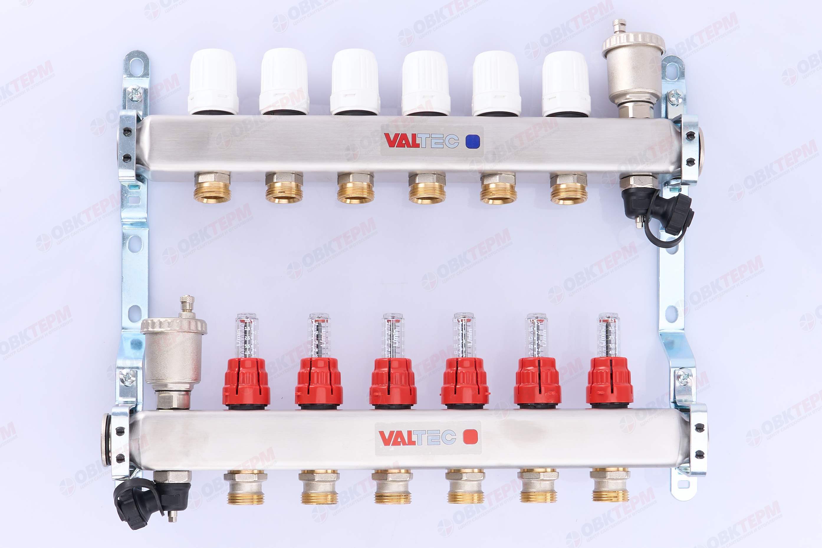 Коллект. БЛОК  Valtec НЕРЖ в сборе 1* 6 вых. Еврок.3/4 - Изображение №2