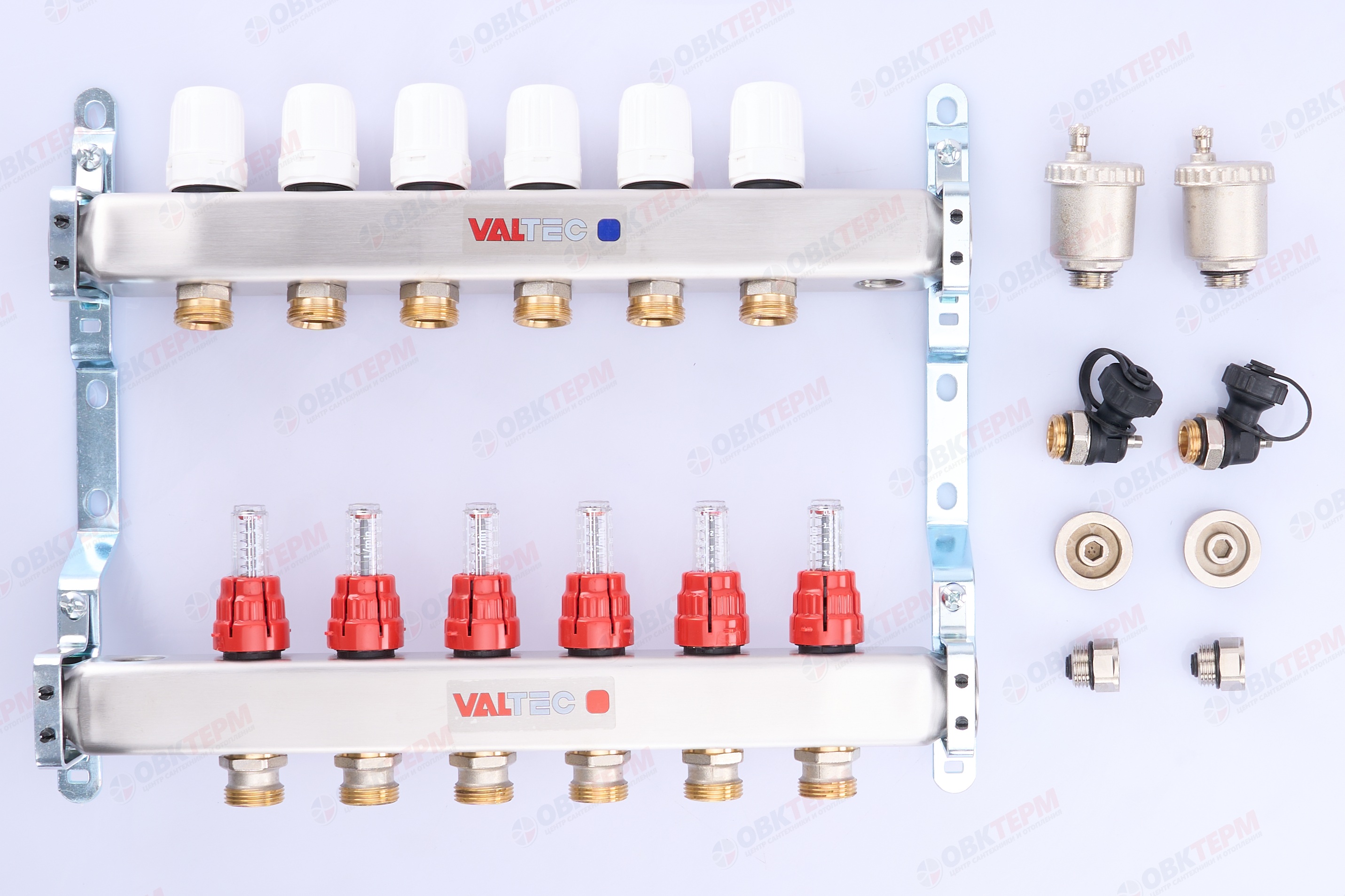 Коллект. БЛОК  Valtec НЕРЖ в сборе 1* 6 вых. Еврок.3/4 - миниатюра №12