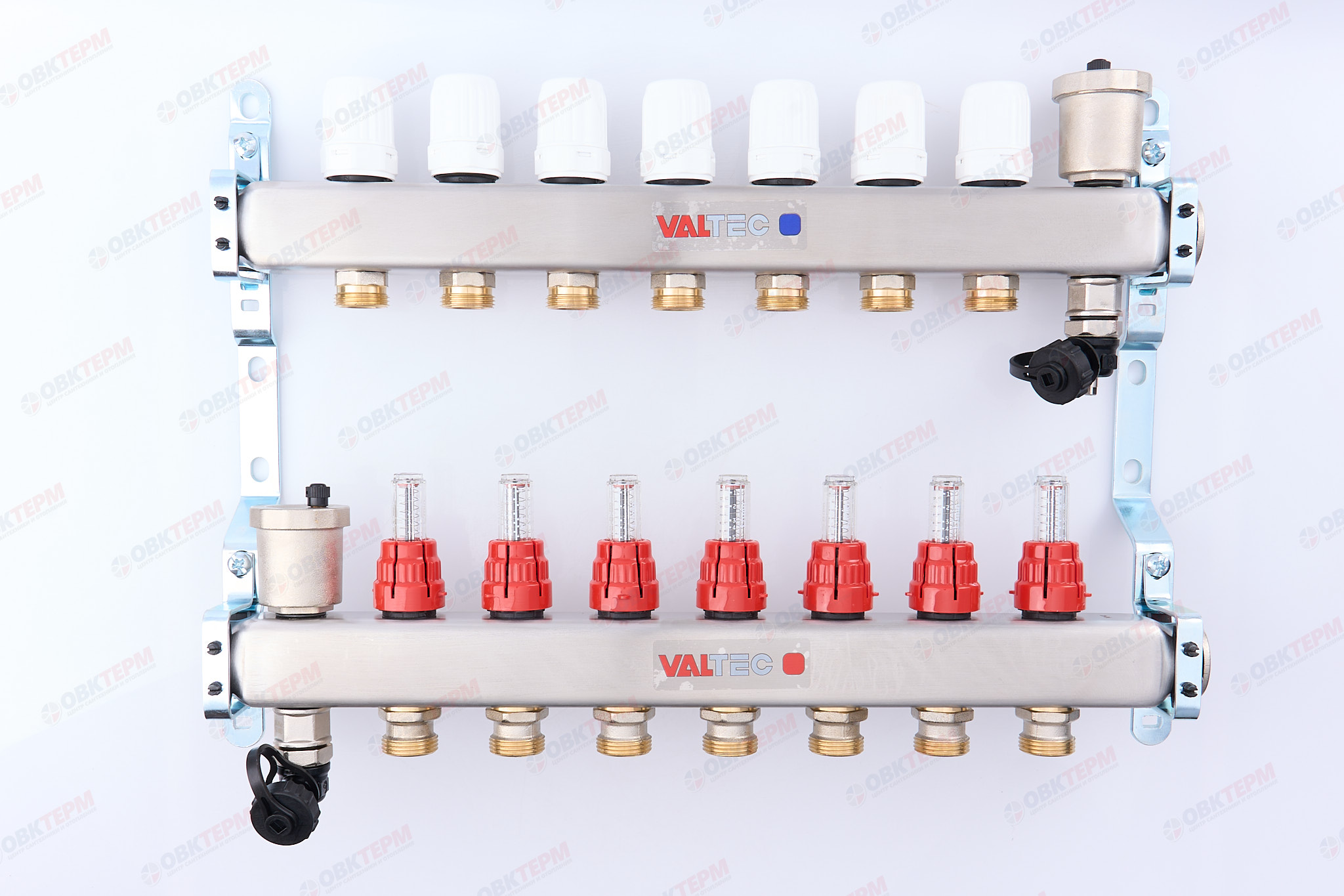 Коллект. БЛОК  Valtec НЕРЖ в сборе 1* 7 вых. Еврок.3/4 - Изображение №1