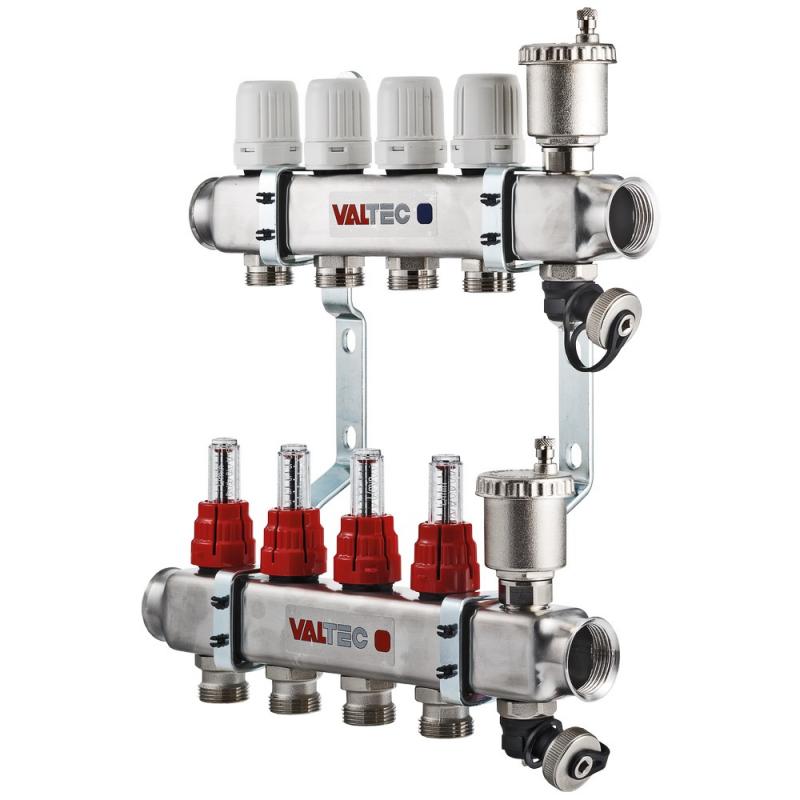 Коллект. ГРУППА   Valtec НЕРЖ со встр расх в сборе 1* 3 вых. Еврок.3/4 - миниатюра №8