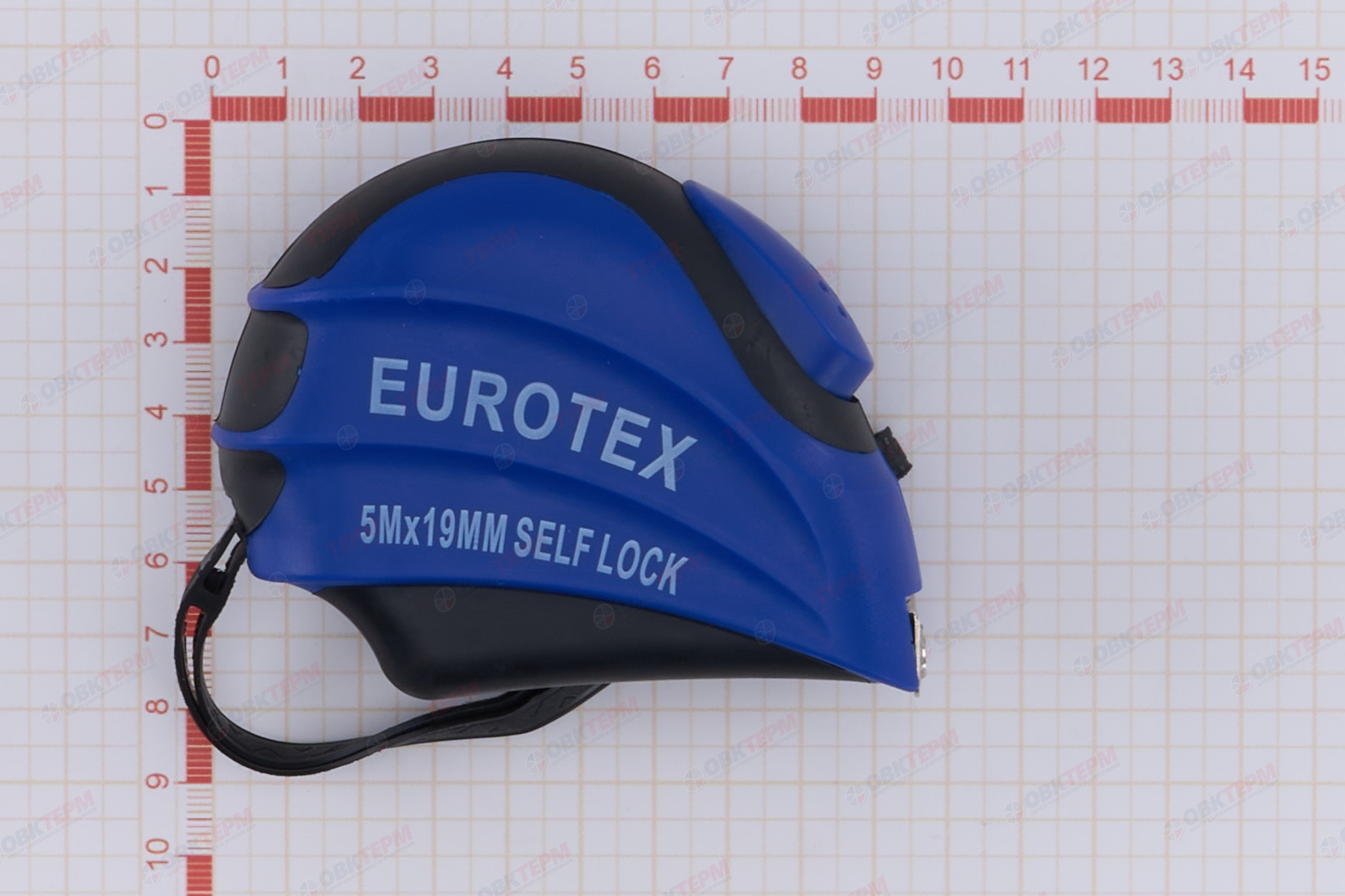 Рулетка 5м*19мм нейлоновое покрытие, магнитный зацеп EUROTEX - Изображение №4