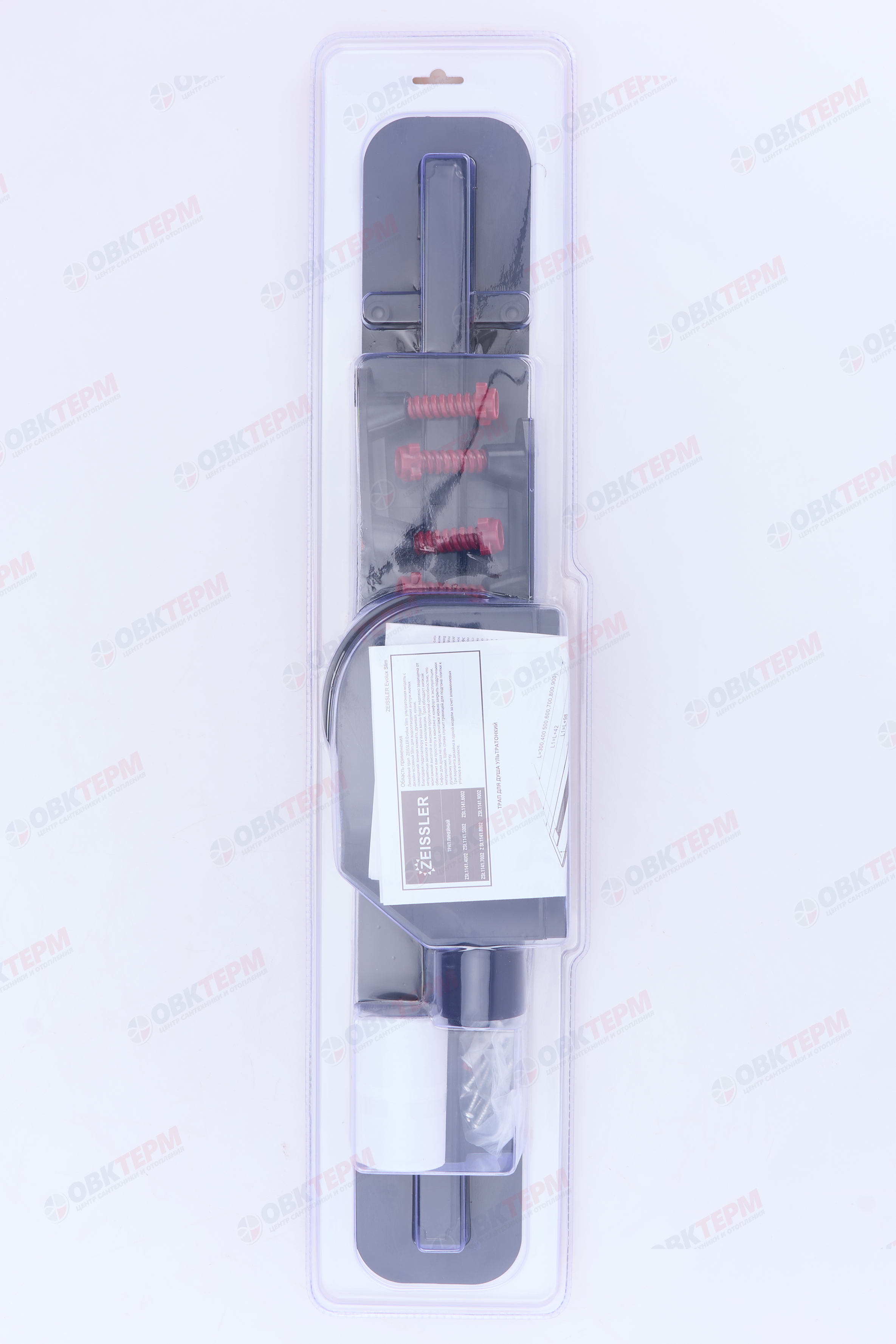 Трап-лоток 600*70 линейный для душа ультратонкая модель с дизайн-вставкой Evolux Slim (1шт/4шт упак) - миниатюра №2