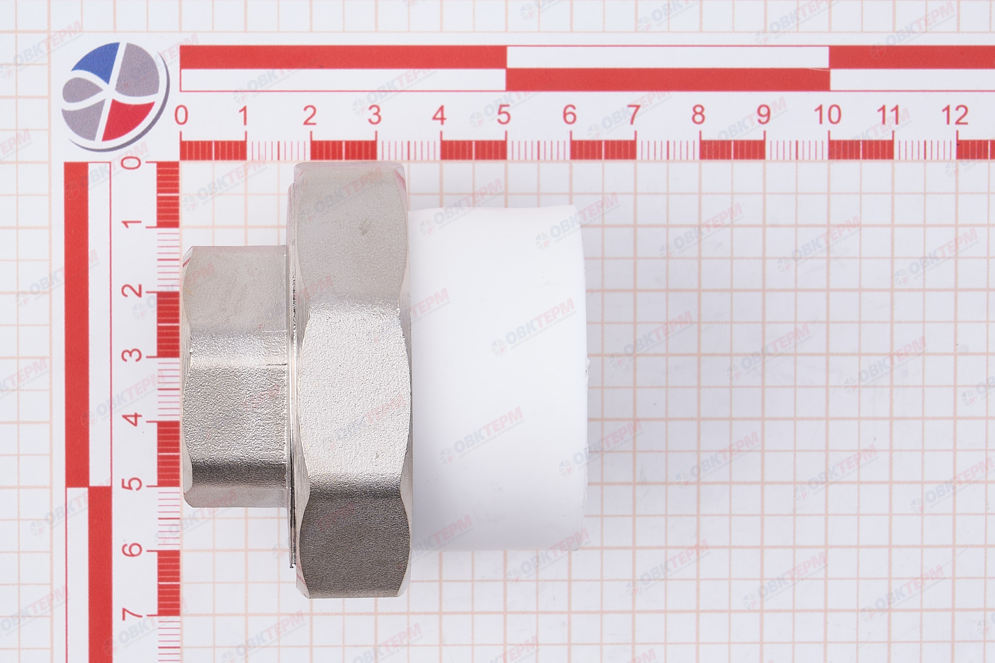 Разборное соединение 40 * 1" в    (белый)  TIM - миниатюра №6