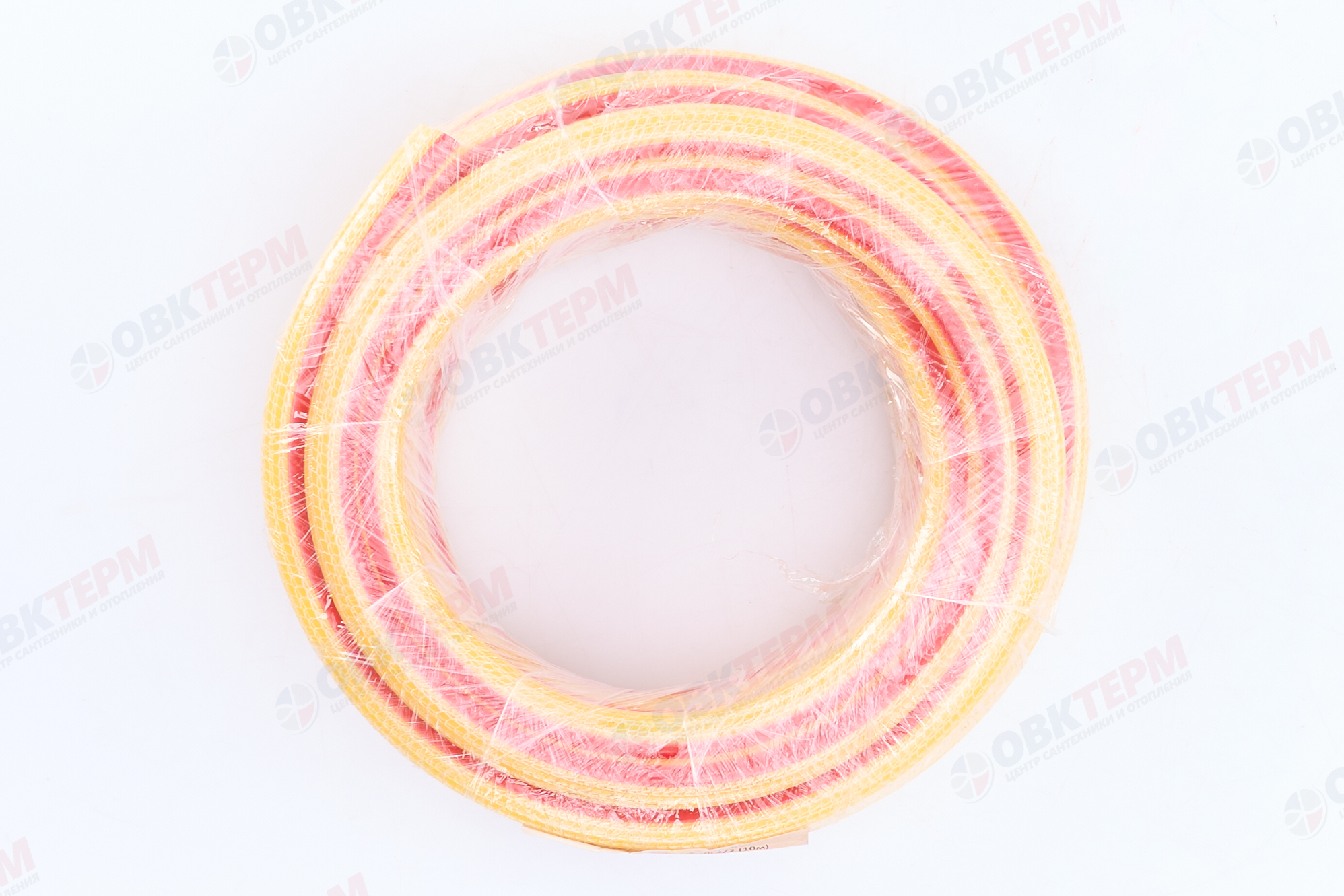Шланг поливочный ПВХ "SLON" силикон желтый с красной полосой армир. 3-х слойный 1/2 (Бухта 10м) - Изображение №5