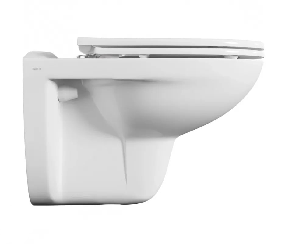 Унитаз подвесной Norm Fit, без сиденья (подходят 90583, 43960),  (Ш360хВ350хГ540) - Изображение №3