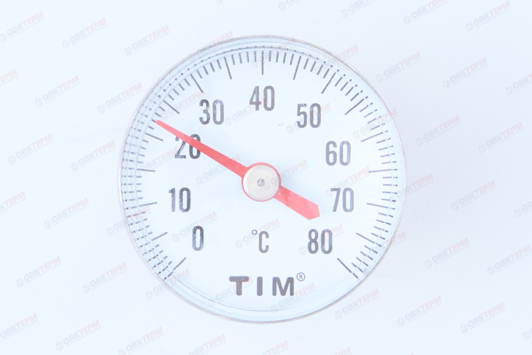 Термометр с гильзой 1/4" TIM (D40мм/80*C/L20мм)  Y-40T-80   (50 шт) - Изображение №1