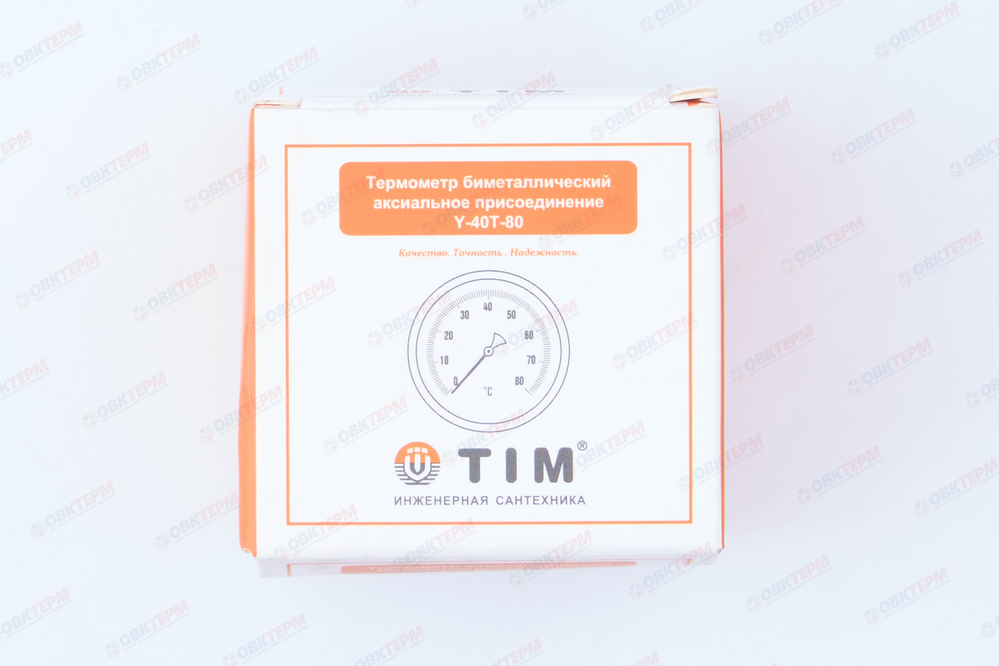 Термометр с гильзой 1/4" TIM (D40мм/80*C/L20мм)  Y-40T-80   (50 шт) - Изображение №4