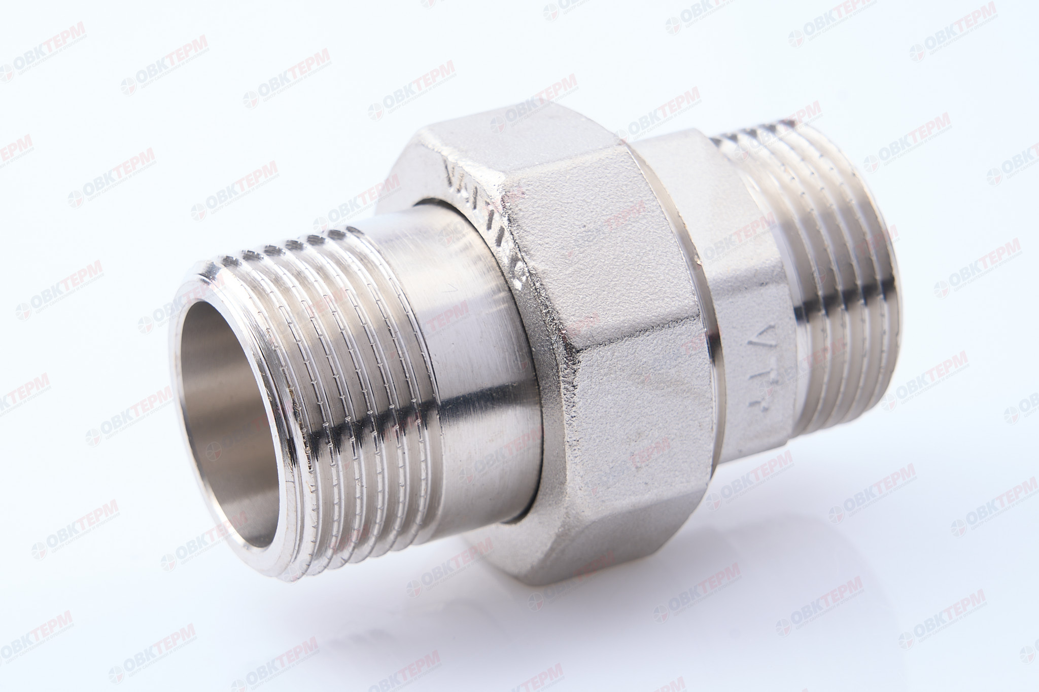 Американка прямая разъемная       1" нн  никель    Valtec          (5уп/40ящ) - Изображение №1