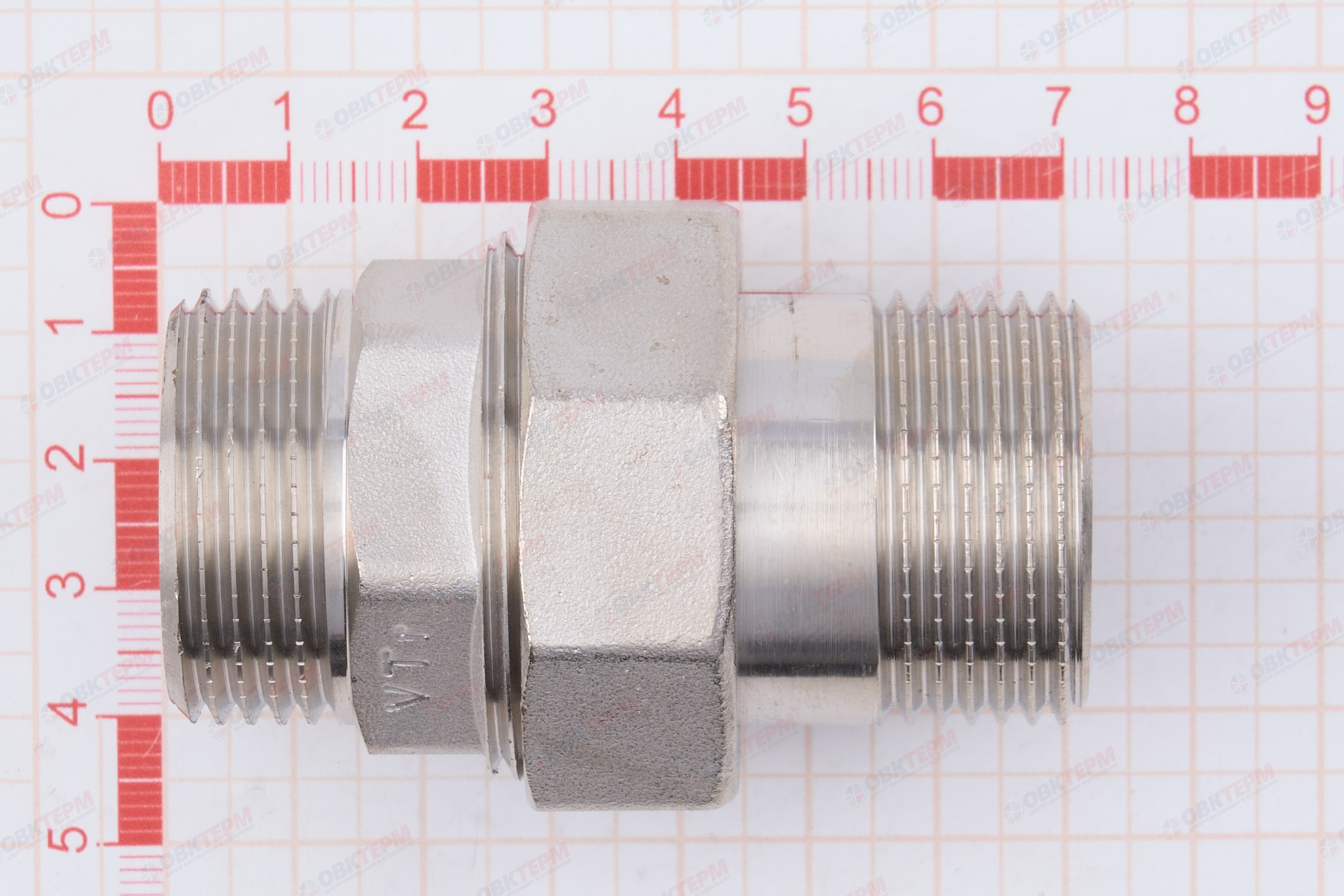 Американка прямая разъемная       1" нн  никель    Valtec          (5уп/40ящ) - миниатюра №6