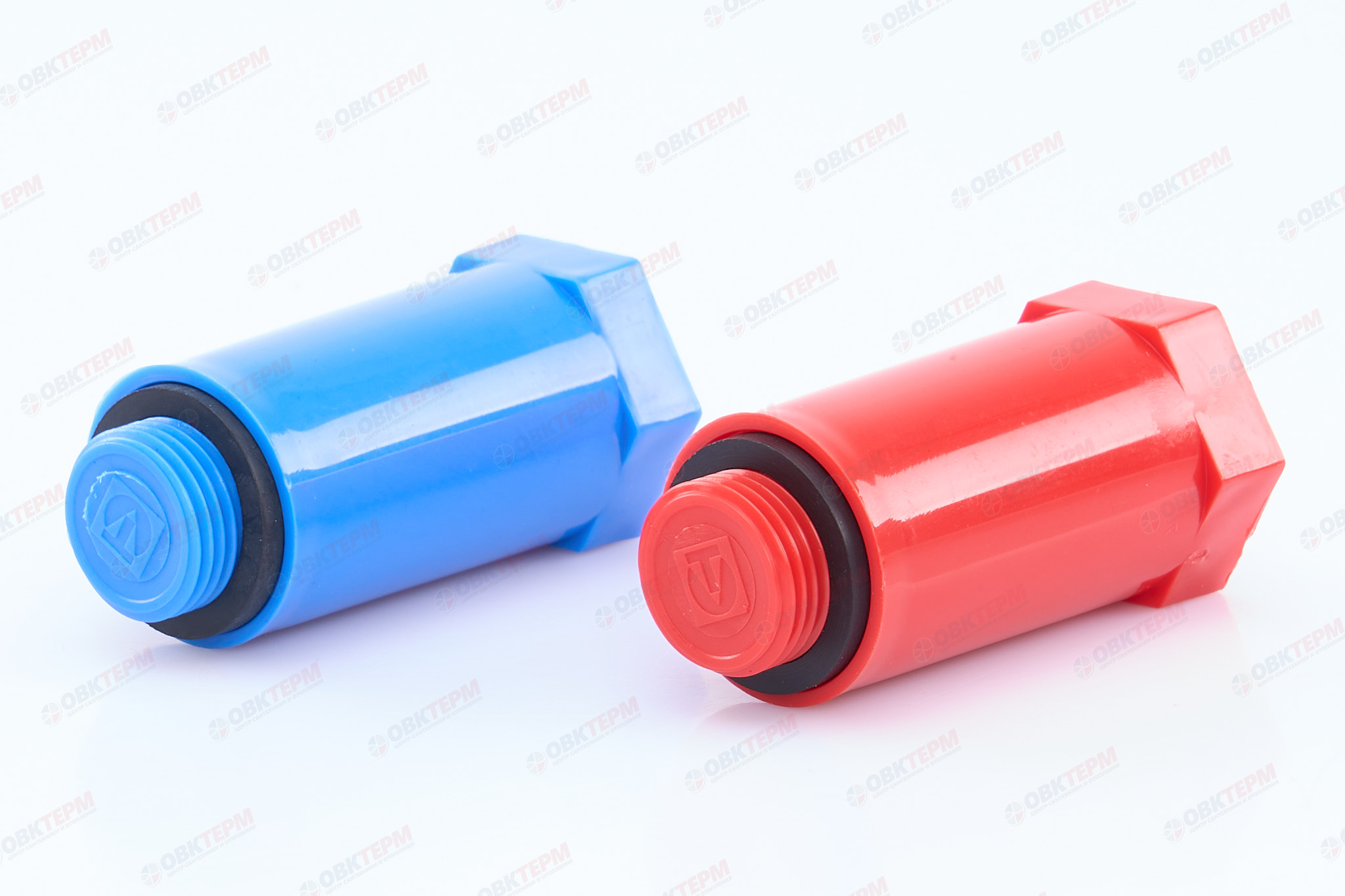 Комплект длинных п/п пробок   1/2  красная+синяя   (Valtec ) - Изображение №1