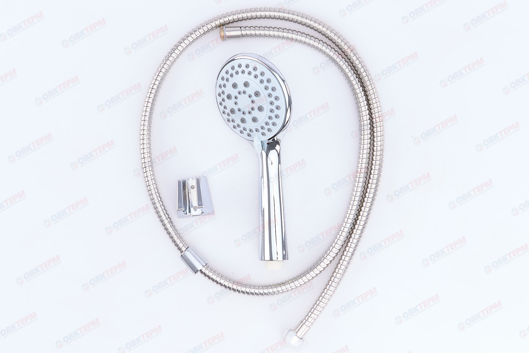 Душевой набор ZERIX SHOWER SET-03 (шланг, лейка, кронштейн) (5 режимов)  (20 шт/ящ) - Изображение №1