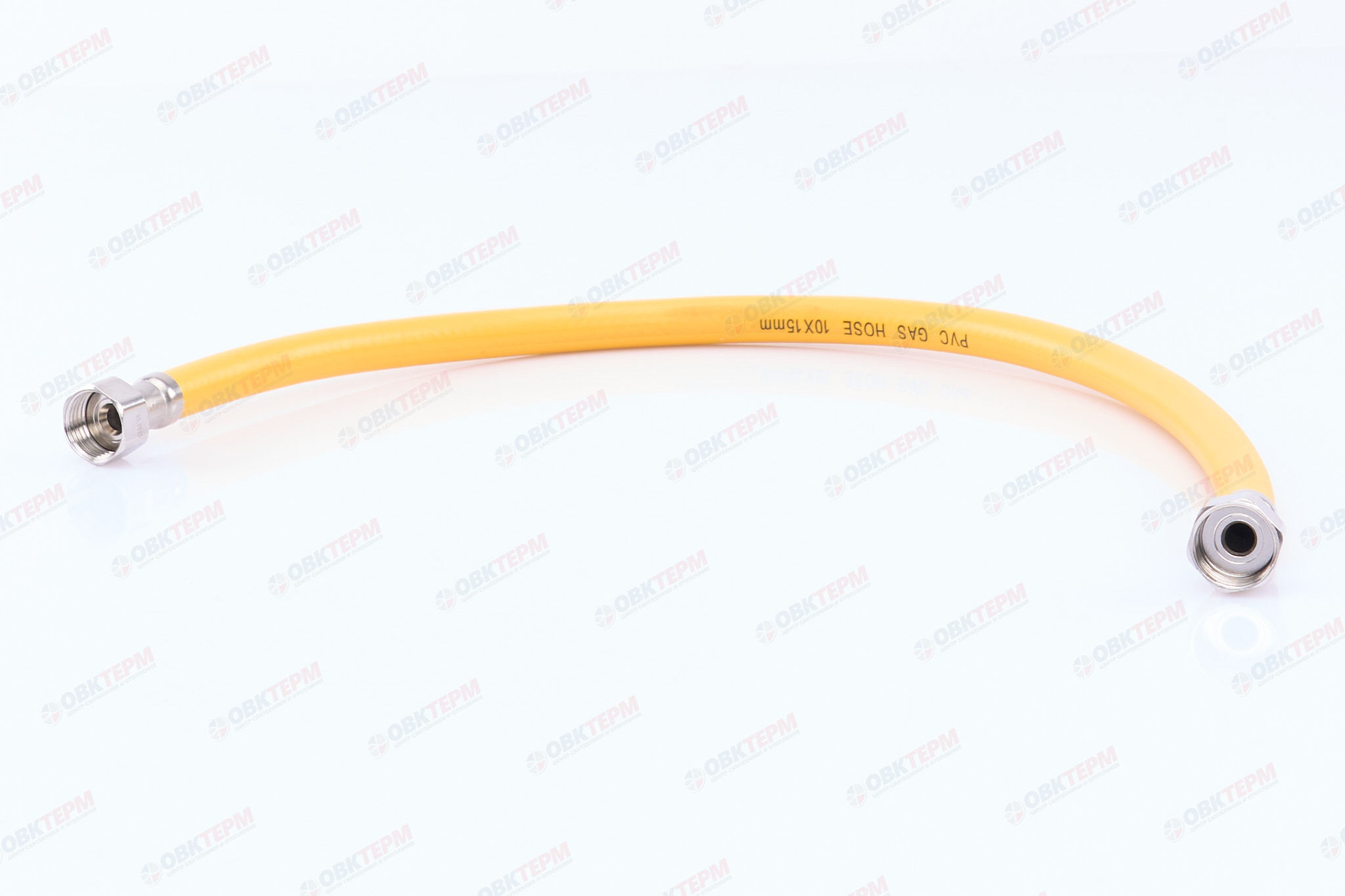 Шланг ЖЕЛТЫЙ газовый   1/2 ГГ    80 см              "OVERCON"      (50) - миниатюра №2