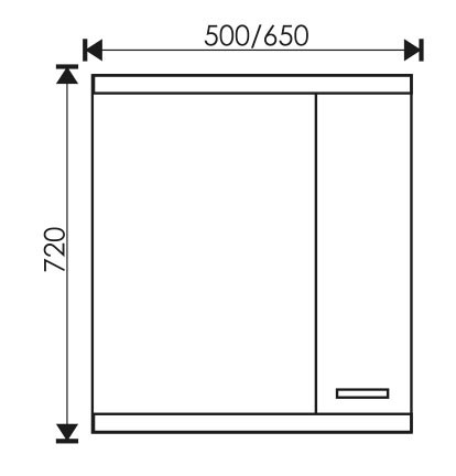 Зеркальный шкаф EvaGold  65 "Шимо" - Изображение №3