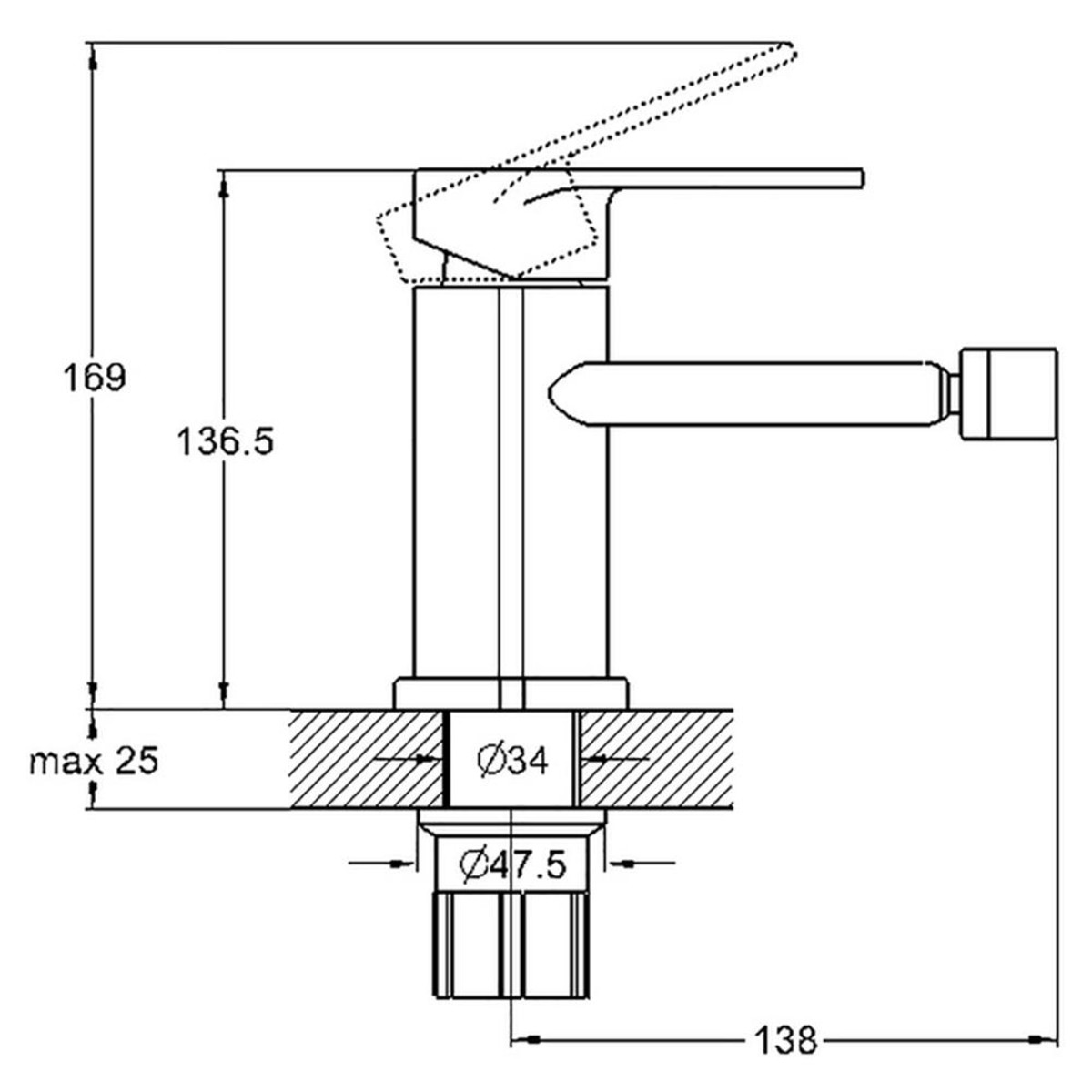 Смеситель д/умывальника MIXXUS PREMIUM GUDINI 002  (10шт/ящ) - миниатюра №2