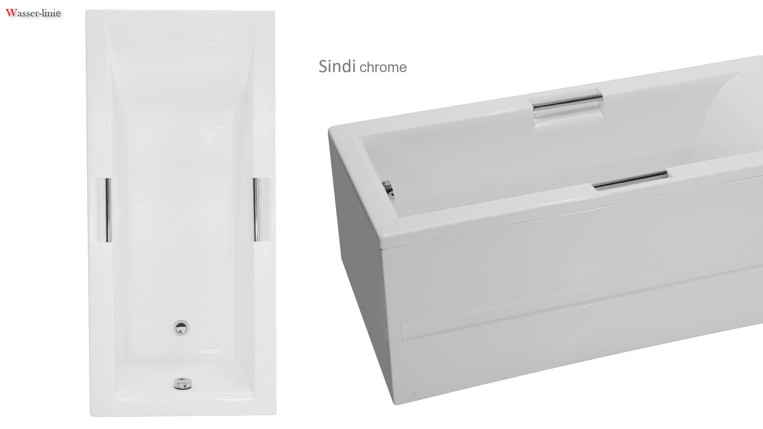 Ванна акрил  Wasser-Linie SINDI 160*75 (без комплекта) - Изображение №3