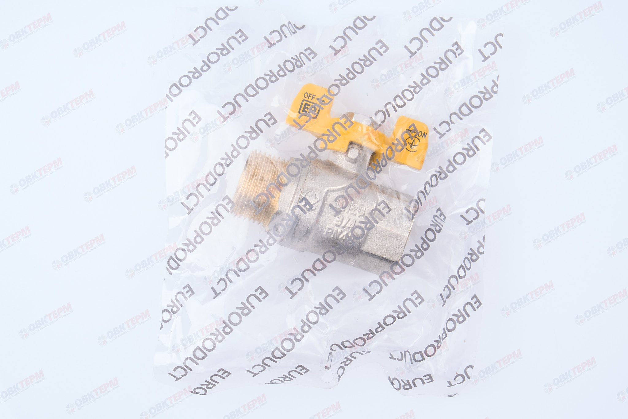 Кран шаровый ГАЗ   EUROPRODUCT     3/4" ВН   бабочка (80 шт) - миниатюра №7