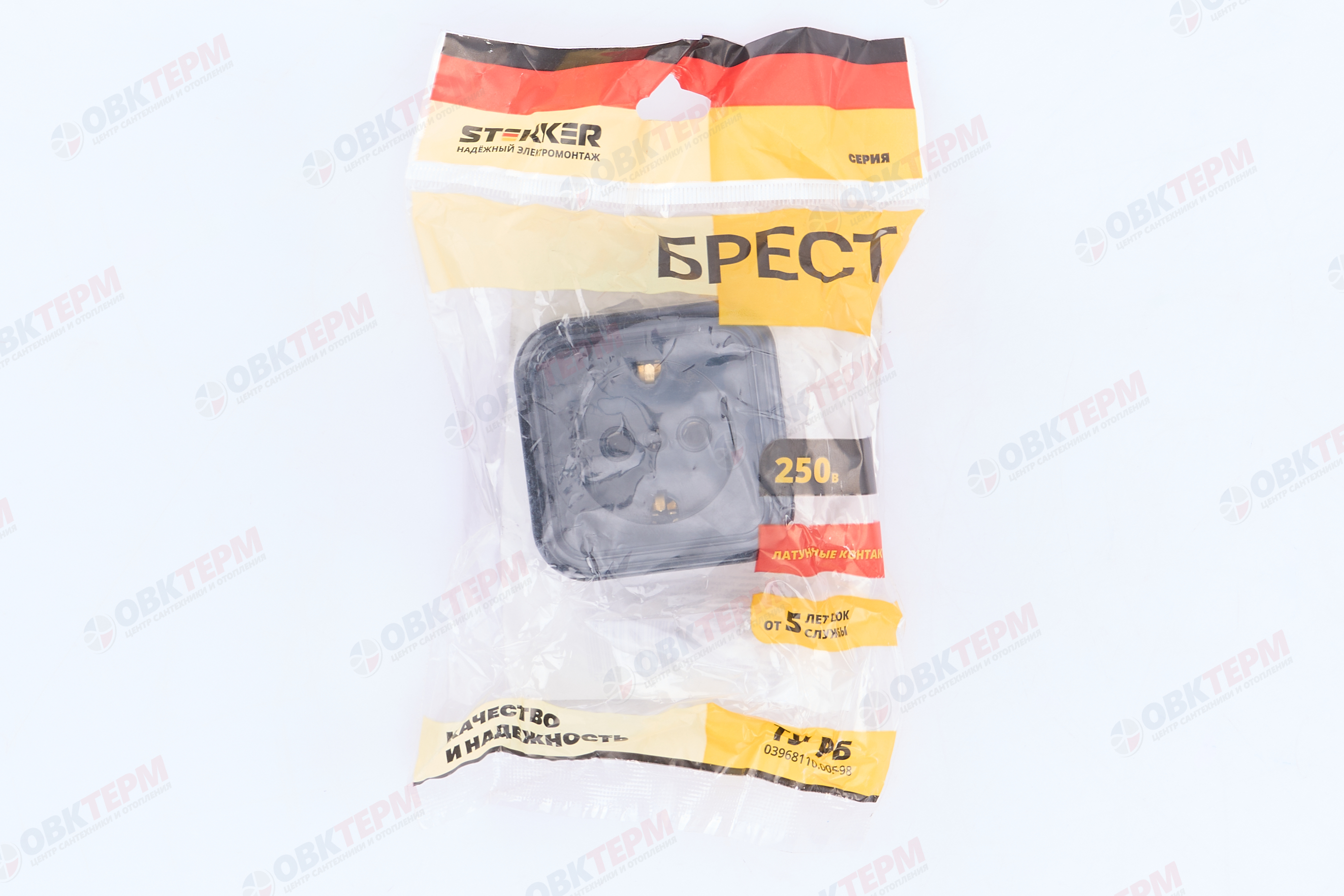 Розетка 1-местная с заземлением открытой установки, 16А, IP20, STEKKER PST16-21-20 , черный - миниатюра №9