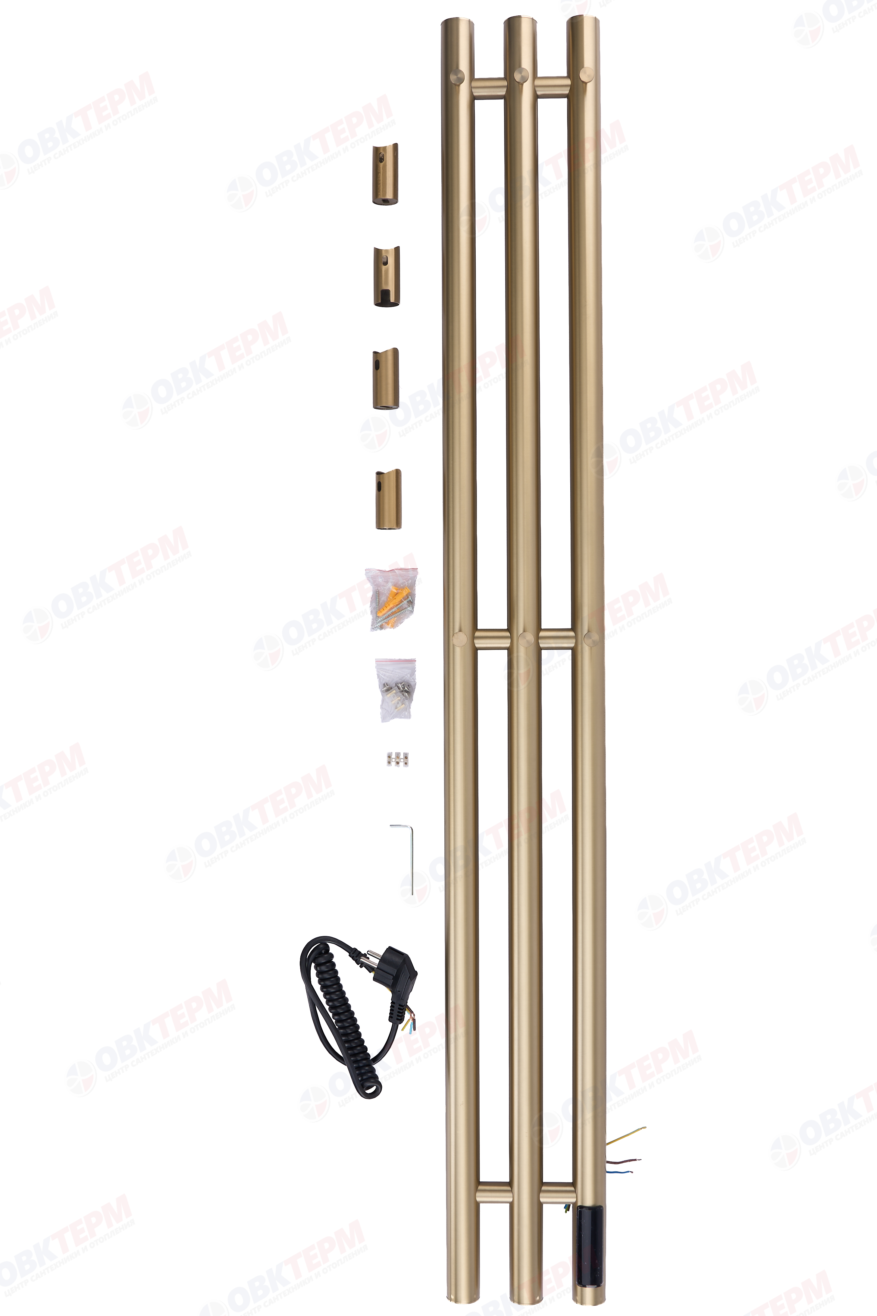 Полотенцесушитель электрический Domamir Papa 1200x120 MZ (матовое золото) - миниатюра №9
