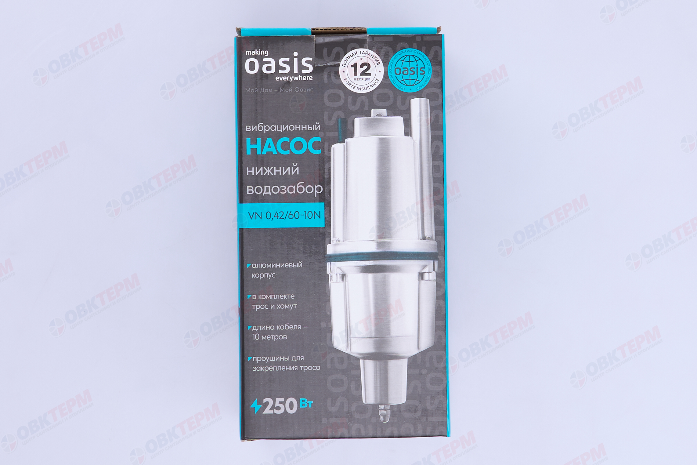 Насос вибрационный Oasis  250/10  (250Вт/25л.м/60м), кабель 10 м, НИЖНИЙ забор) - миниатюра №6