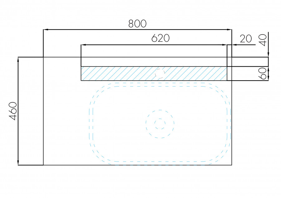 Тумба подвесная  80 Мишель Дуб Эндгрейн/Белый (504 x 800 x 450) AQUATON (ум. Mila 50) - Изображение №4