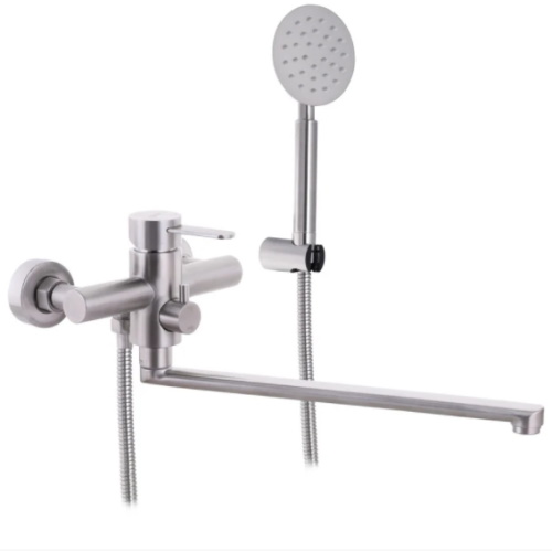 Смеситель д/ванны нерж/сталь ZERIX - SAS-006 (EURO) 8 шт/ящ - изображение №1