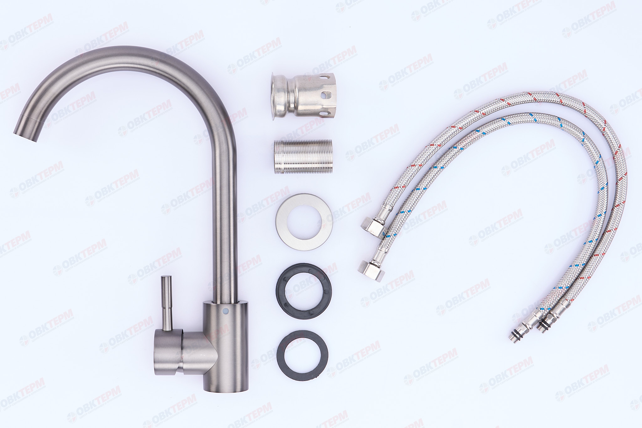 Смеситель д/кухни нерж/сталь MIXXUS SUS-011 GRAPHITE  (10 шт/ящ) - миниатюра №3