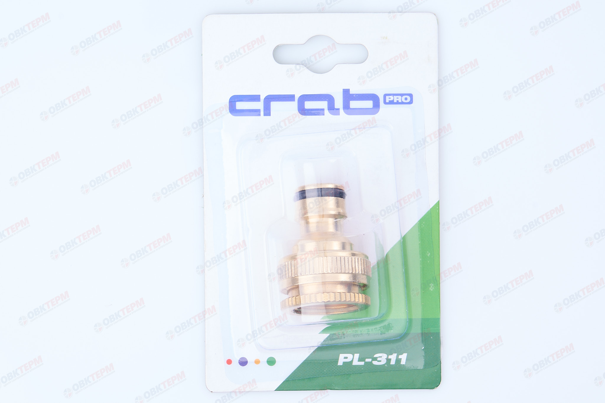 Адаптер для коннектора, РВ 1/2"-3/4" (ЛАТУНЬ) (24шт/96ящ) CRAB PRO PL-311 - миниатюра №6