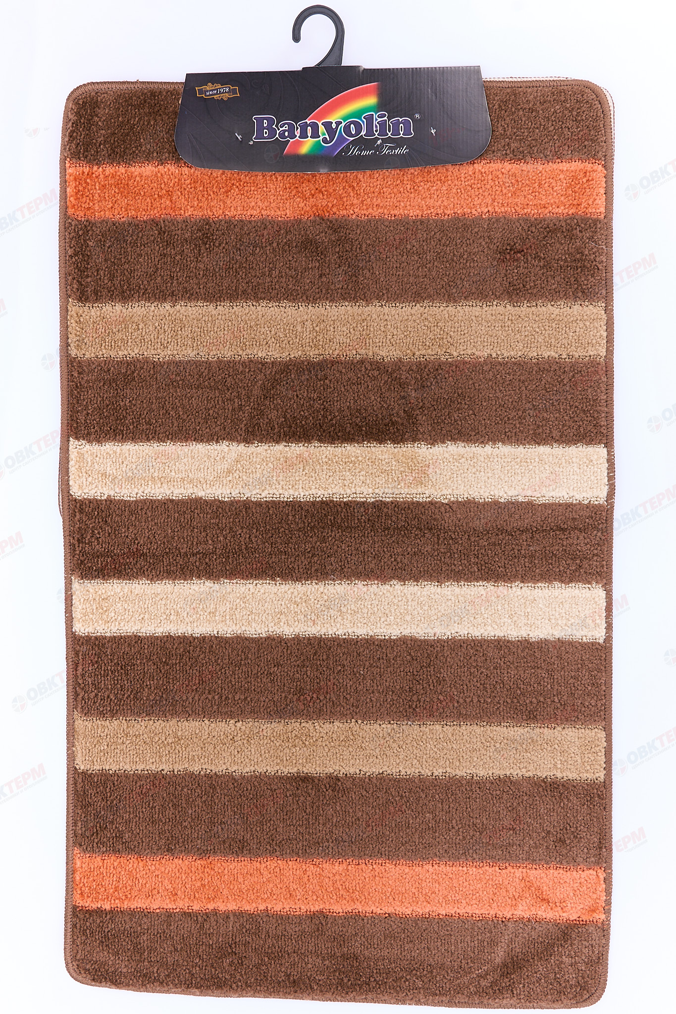 Комплект ковриков для в/к BANYOLIN SILVER 600х1000/500х600мм 11мм (коричневый) - Изображение №2