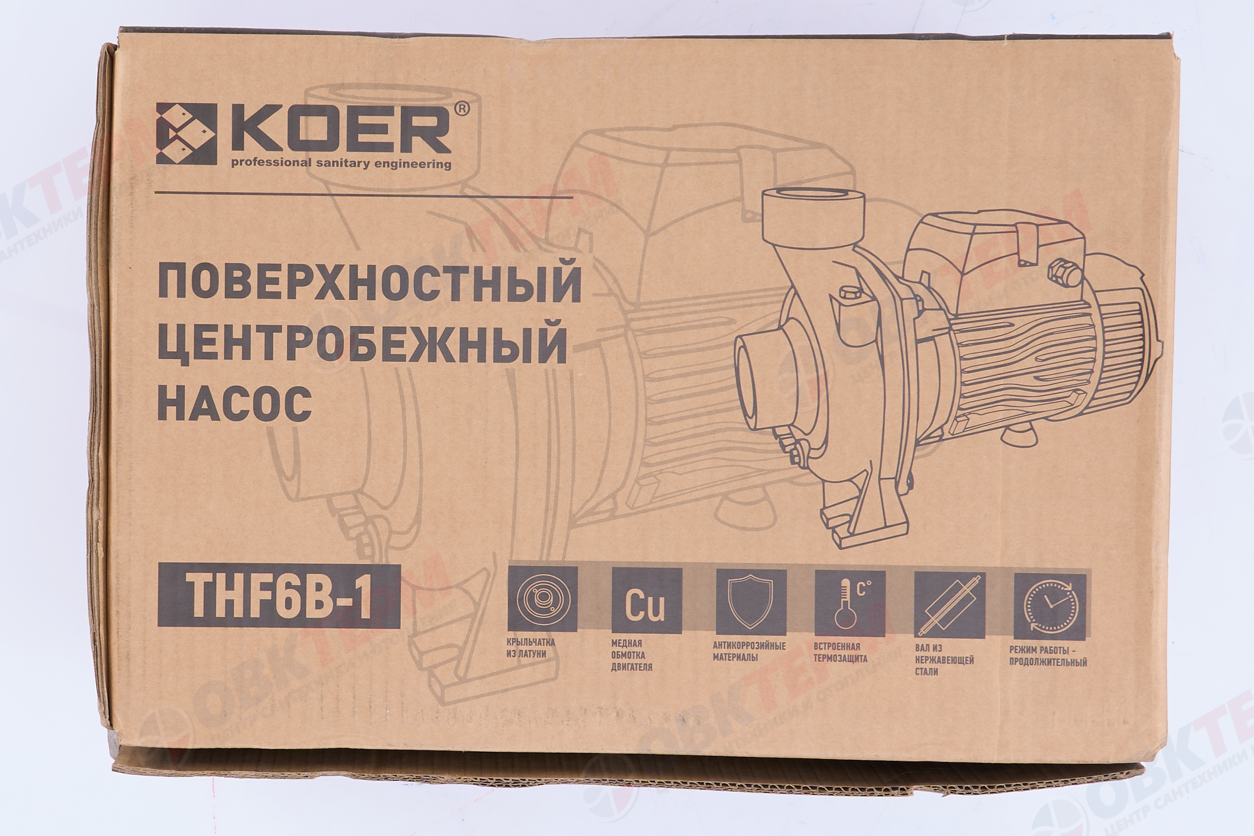 Насос центробежный  THF6B/1 KOER (1,5кВт/500л.м./22м.) 2" - миниатюра №9