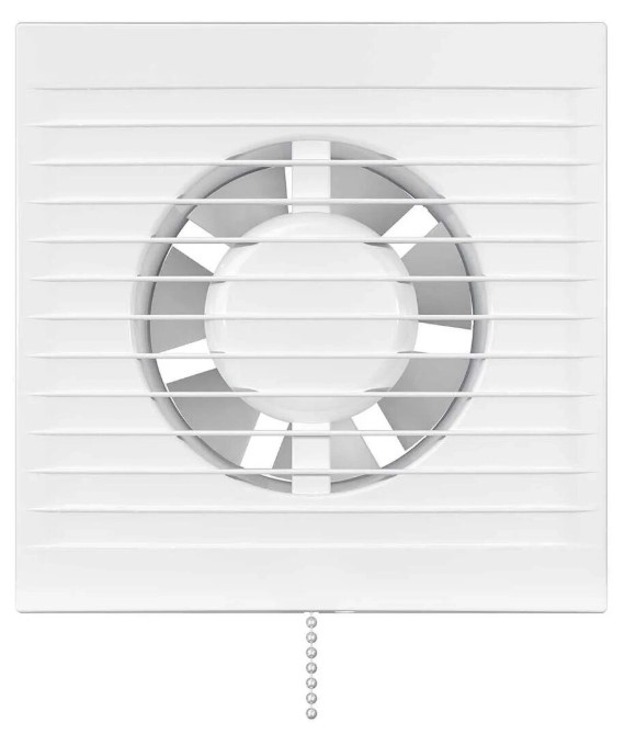 Вентилятор AURAMAX осевой вытяжной d100 Ш160*В160 со шнуровым тяговым выключателем Эра - Изображение №2