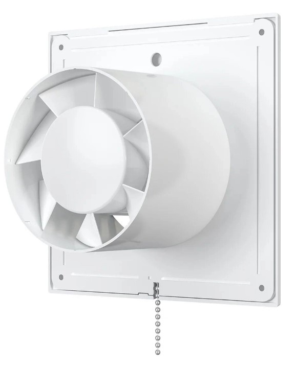 Вентилятор AURAMAX осевой вытяжной d100 Ш160*В160 со шнуровым тяговым выключателем Эра - Изображение №4