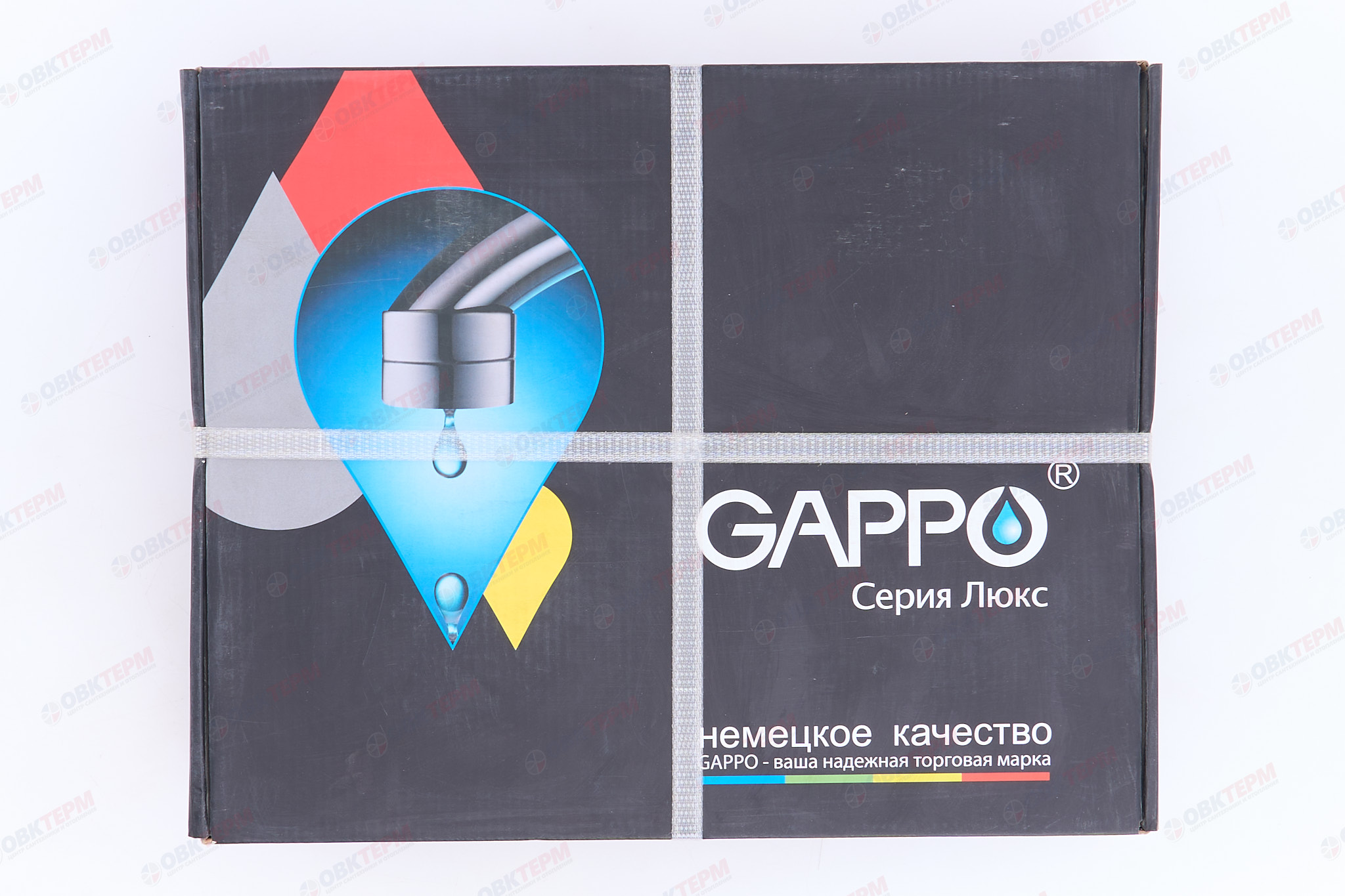 Смеситель в борт ванны GAPPO G1117-6 латунь/ черный, Ø35мм, лейка 3 реж - миниатюра №9
