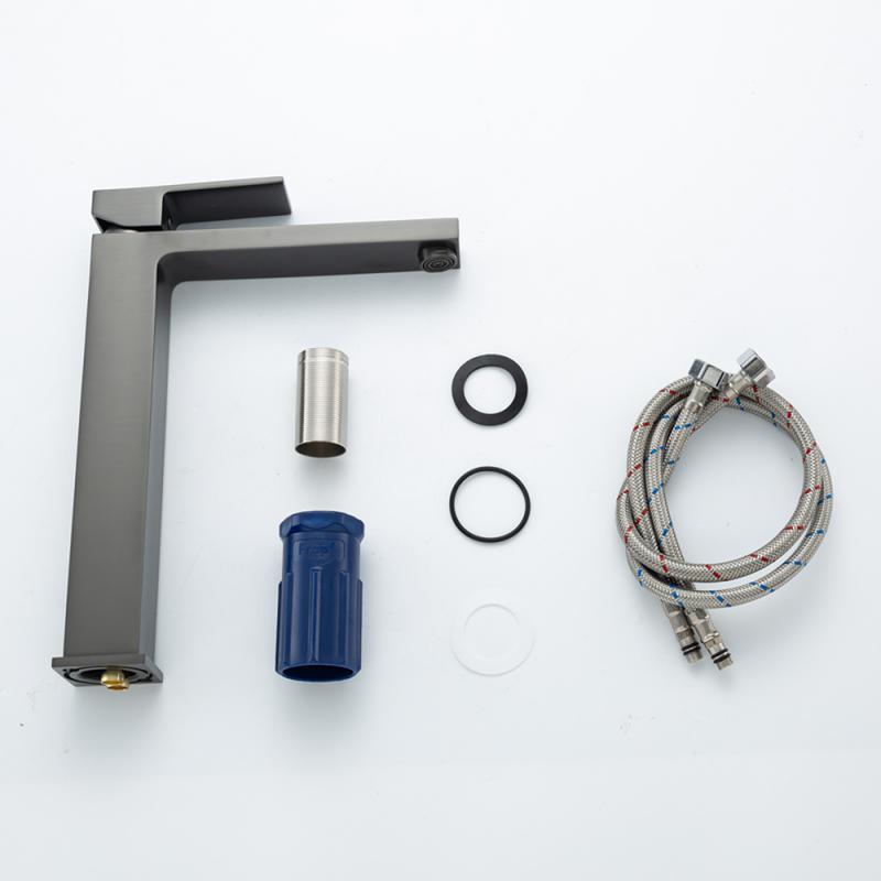 Смеситель д/умывальника  FRAP F1091-29 оружейная сталь (Ø35,на гайке) - миниатюра №2