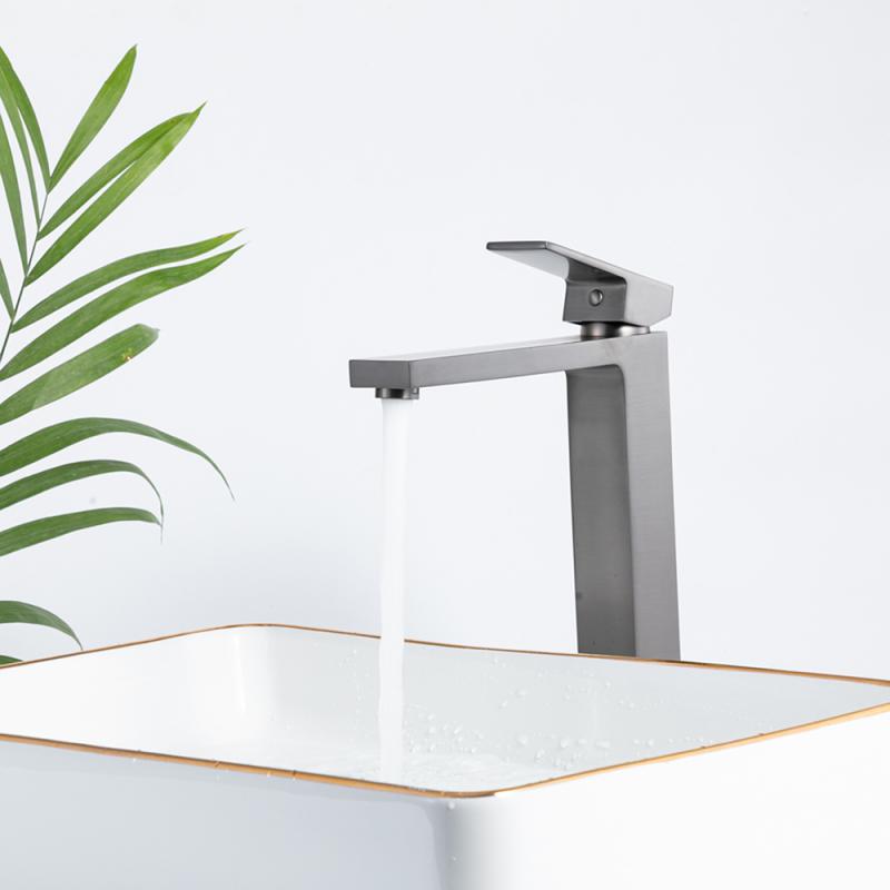 Смеситель д/умывальника  FRAP F1091-29 оружейная сталь (Ø35,на гайке) - миниатюра №8