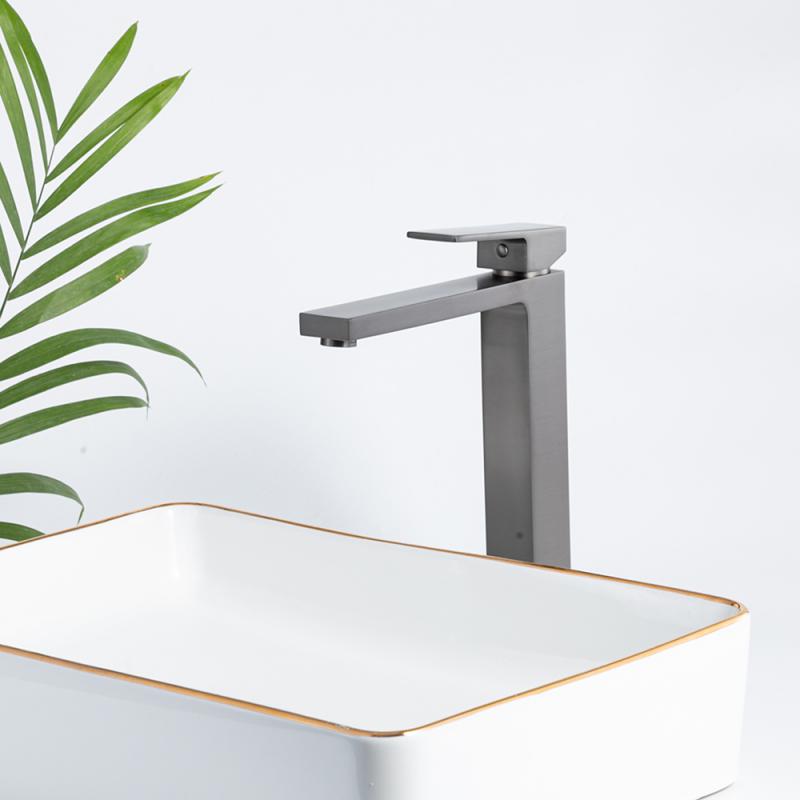 Смеситель д/умывальника  FRAP F1091-29 оружейная сталь (Ø35,на гайке) - миниатюра №9