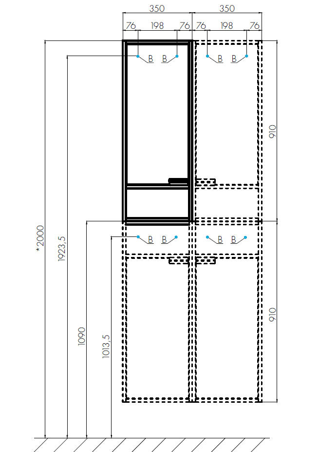 Шкаф навесной Флай Белый/Дуб крафт левый (910 x 350 x 240) AQUATON - миниатюра №3