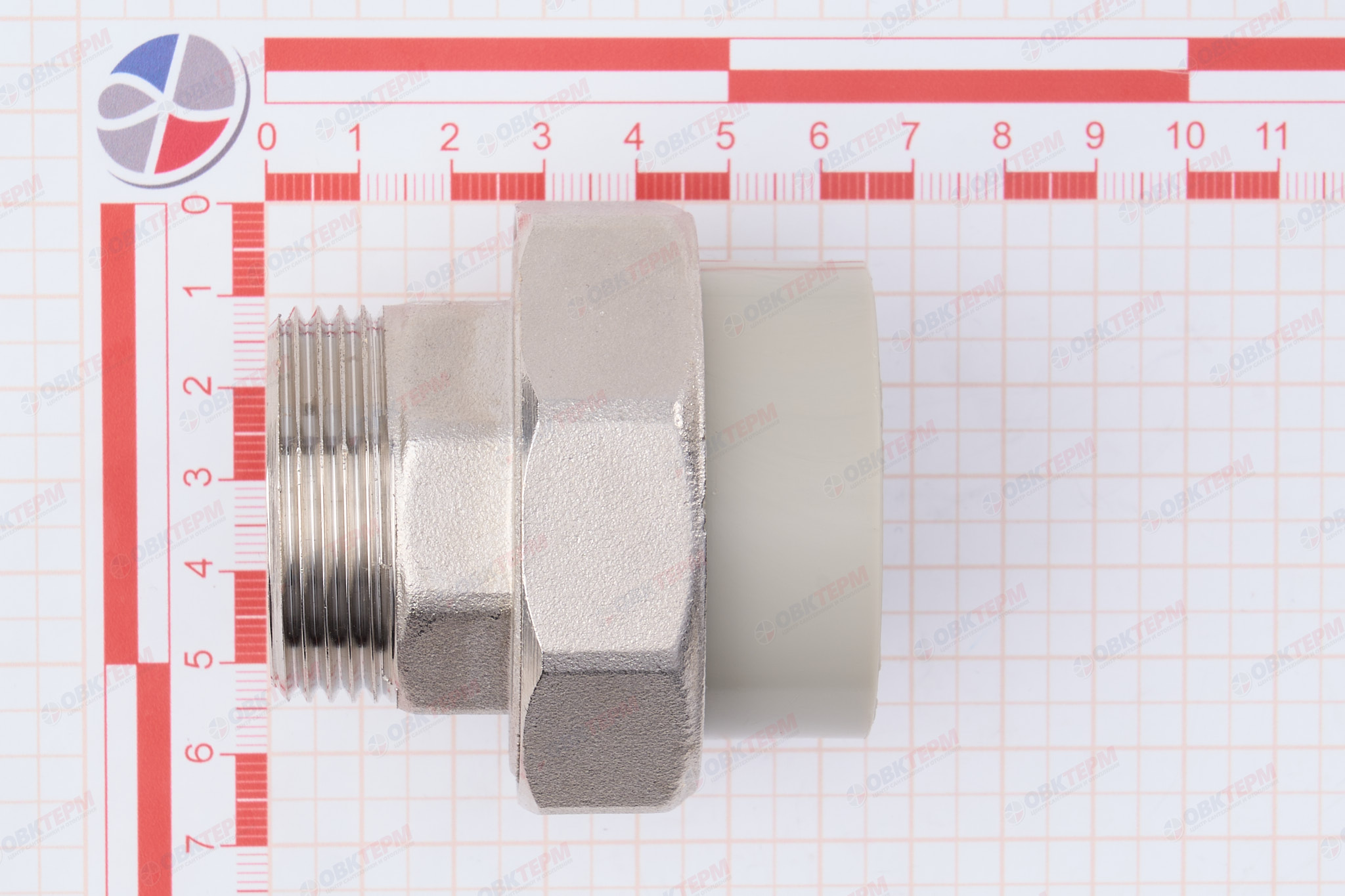 Разборное соединение   40 *  1 1/4"  Н    СЕРОЕ PP-R    (RTP)    (40/5) - миниатюра №6