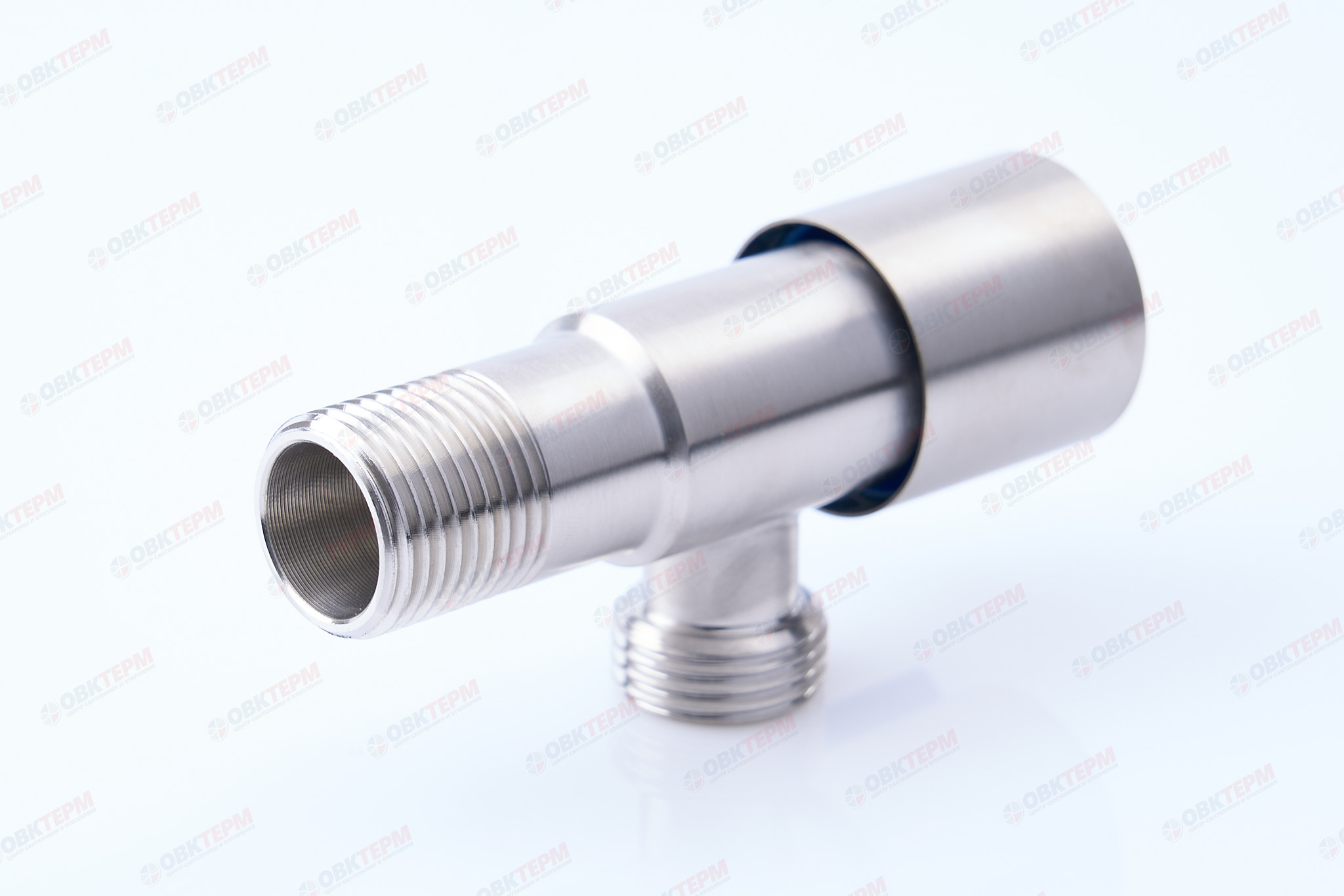 Кран для подкл. с/т приборов       TIM      1/2" - 1/2", НЕРЖ.  круглый   (1шт/60ящ) - Изображение №1