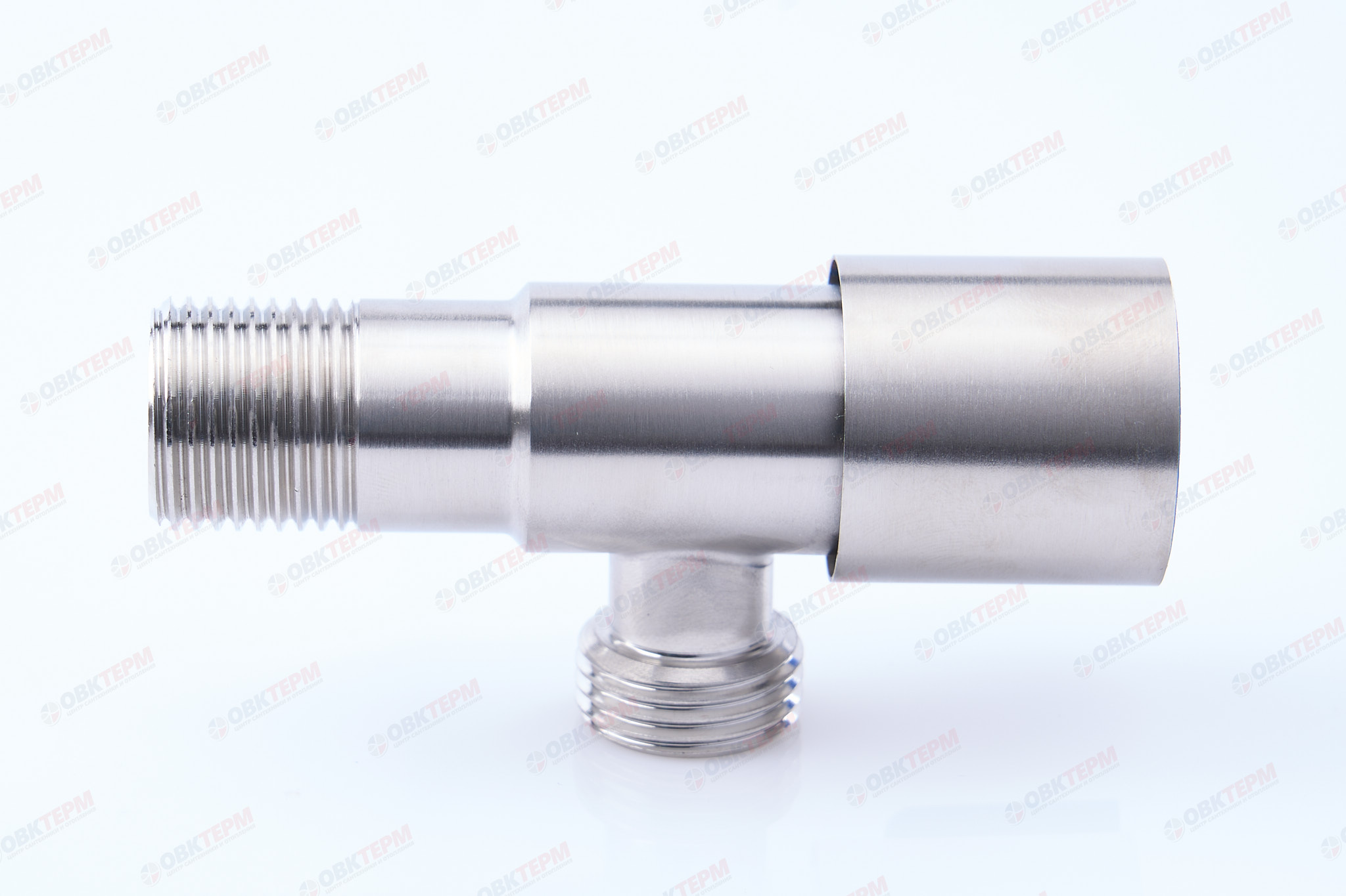 Кран для подкл. с/т приборов       TIM      1/2" - 1/2", НЕРЖ.  круглый   (1шт/60ящ) - Изображение №2