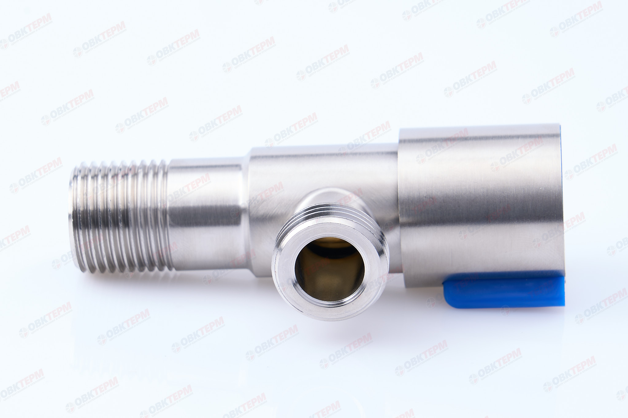 Кран для подкл. с/т приборов       TIM      1/2" - 1/2", НЕРЖ.  круглый   (1шт/60ящ) - Изображение №3
