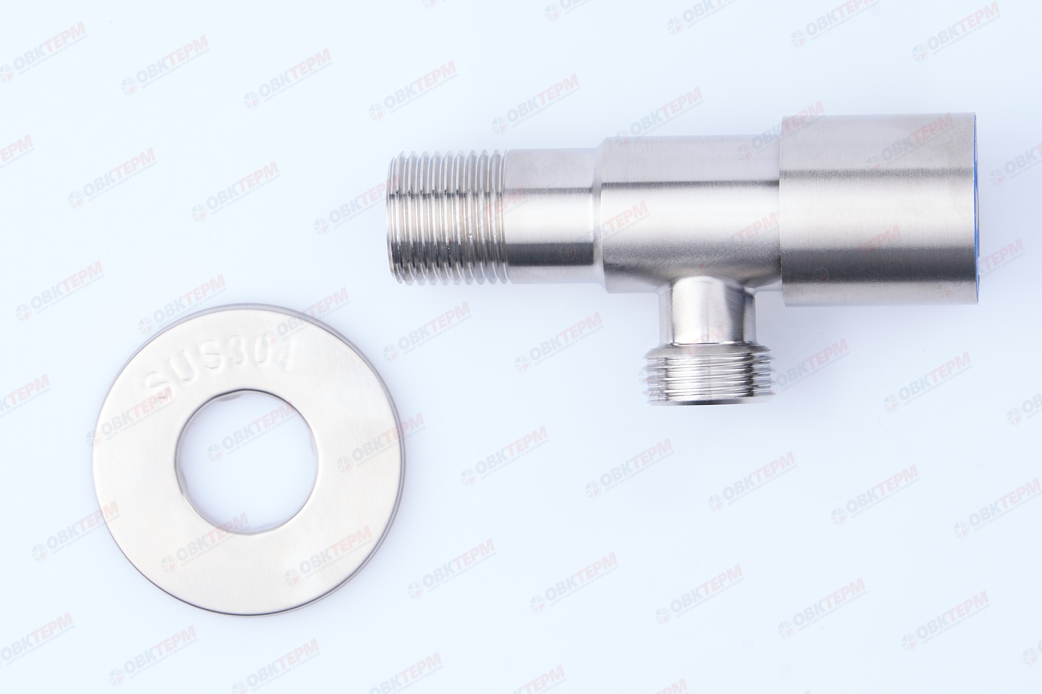 Кран для подкл. с/т приборов       TIM      1/2" - 1/2", НЕРЖ.  круглый   (1шт/60ящ) - Изображение №4