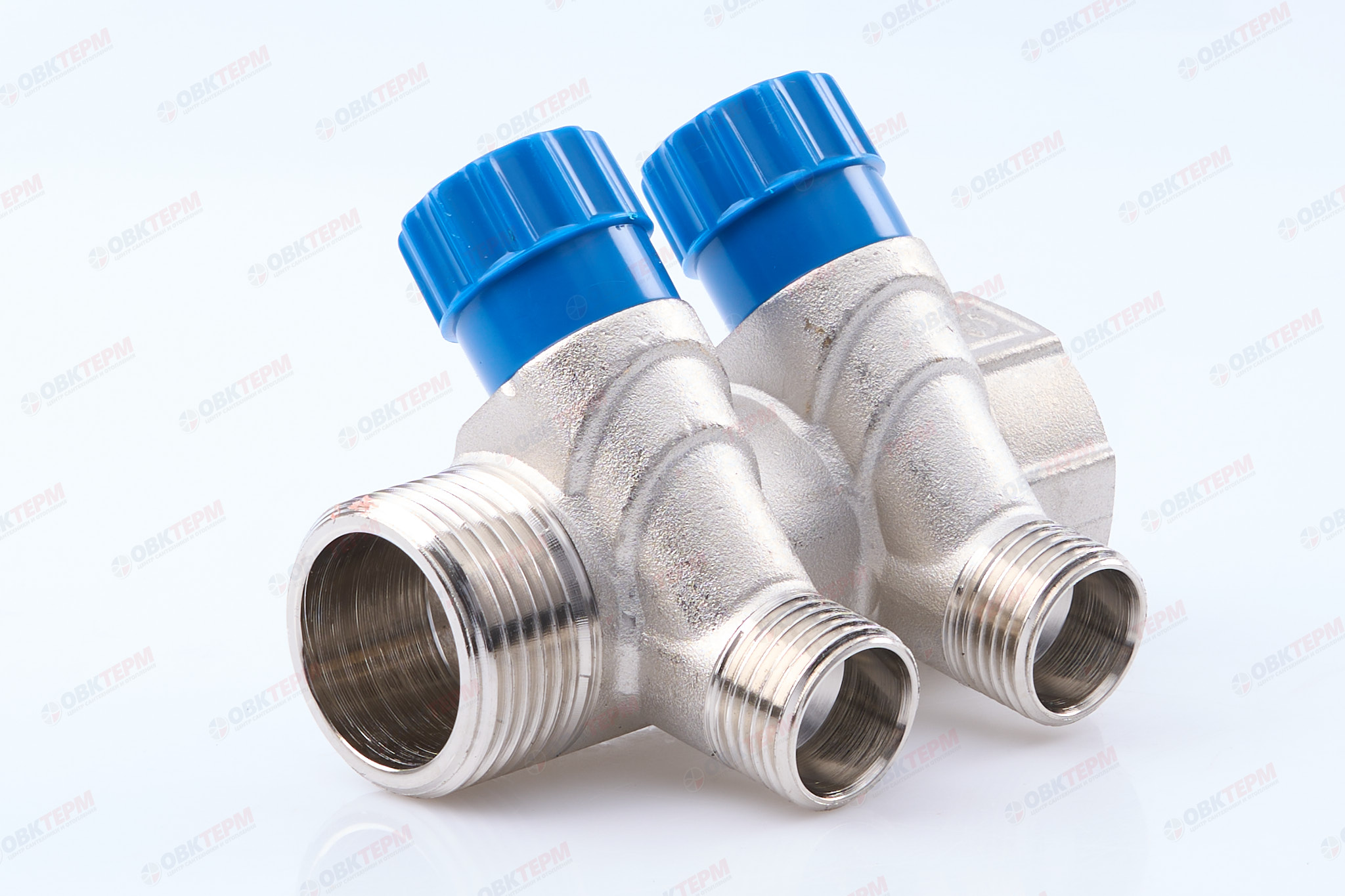 Коллектор  Valtec с регулир вентилями  1" * 2вых  1/2"нар   (1уп/24ящ) - Изображение №1